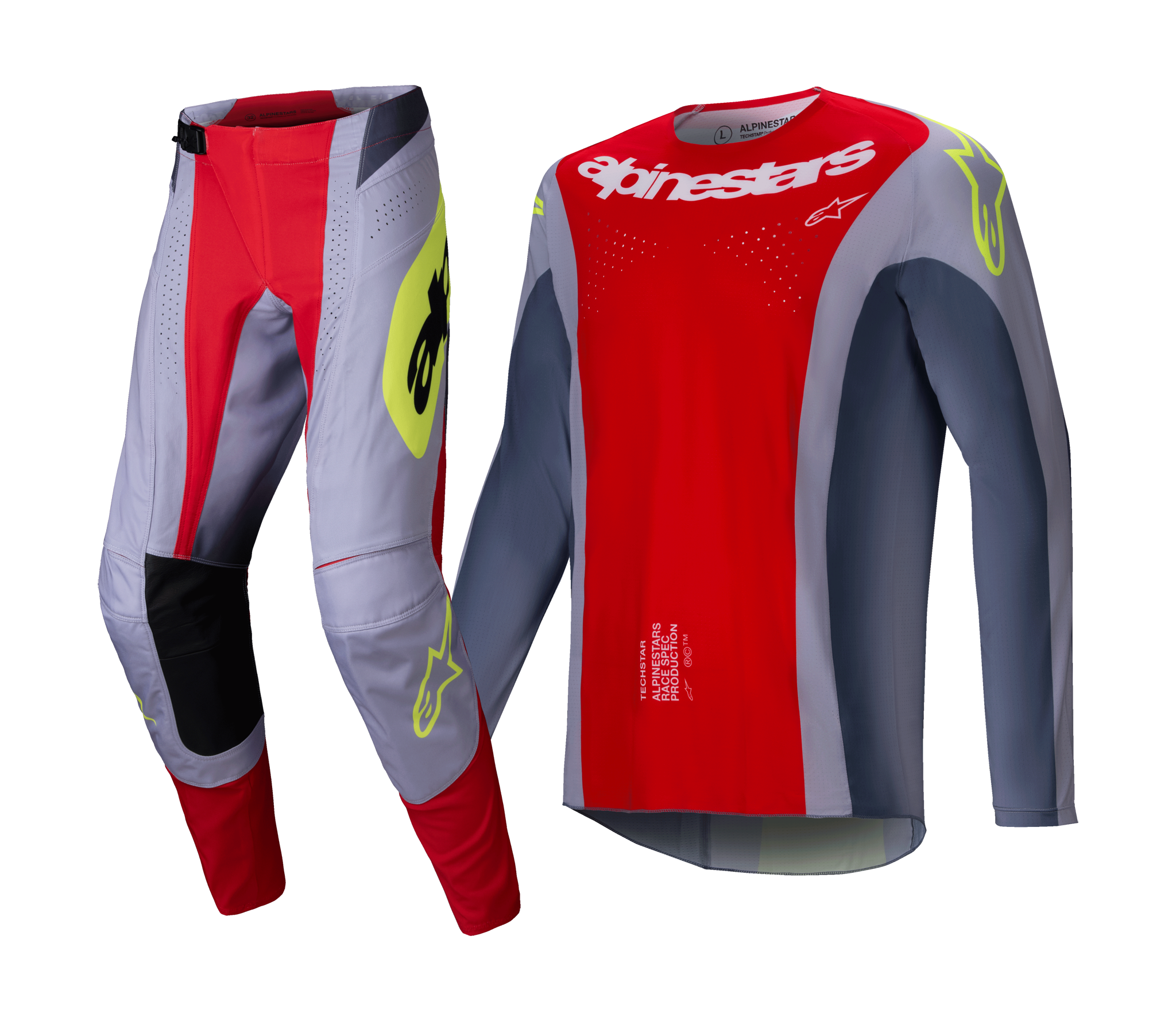 Alpinestars Crosskleding Techstar Melt - Rood / Grijs