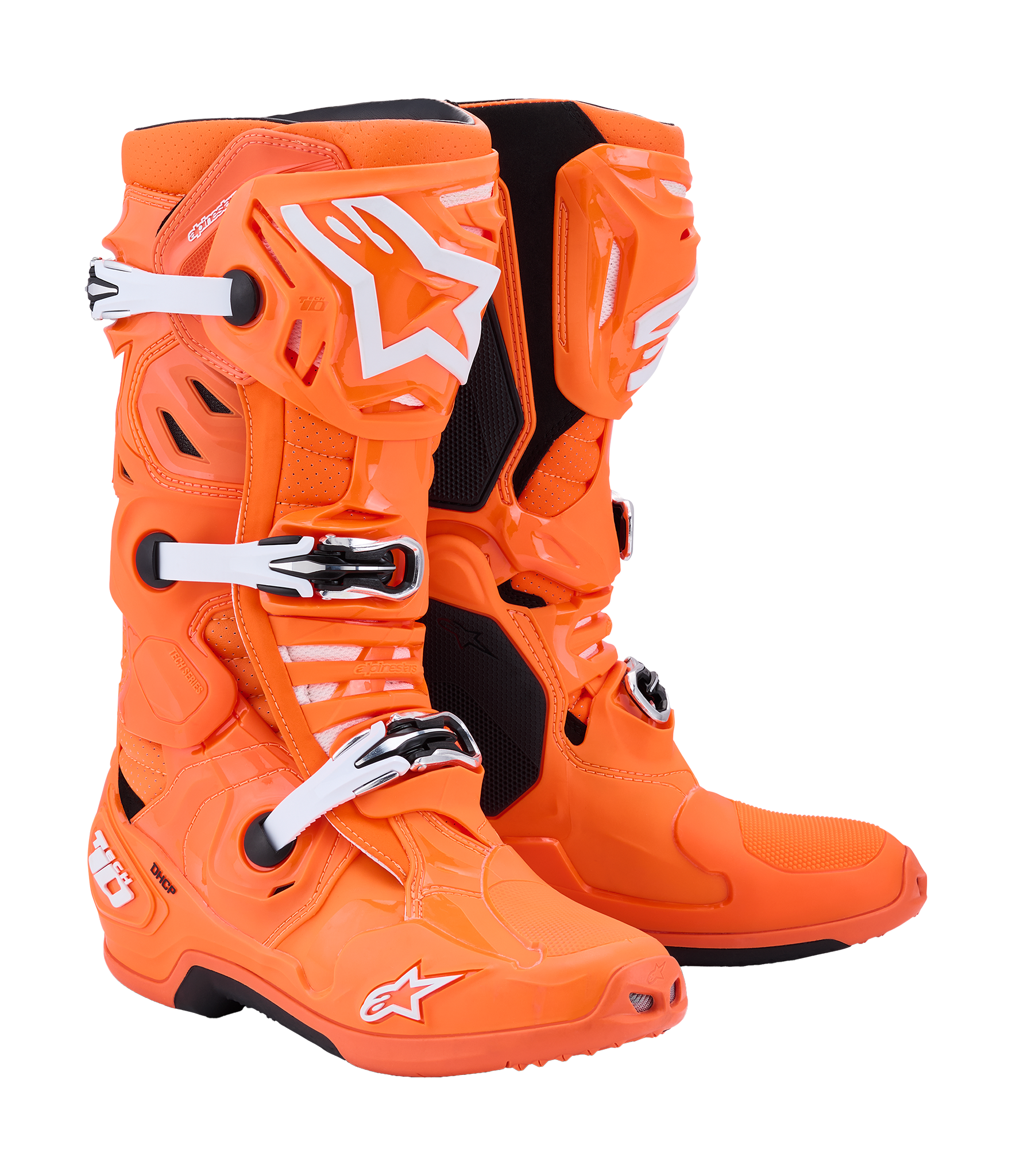 Alpinestars Crosslaarzen Tech 10 Supervented - Fluo Oranje / Zwart / Wit