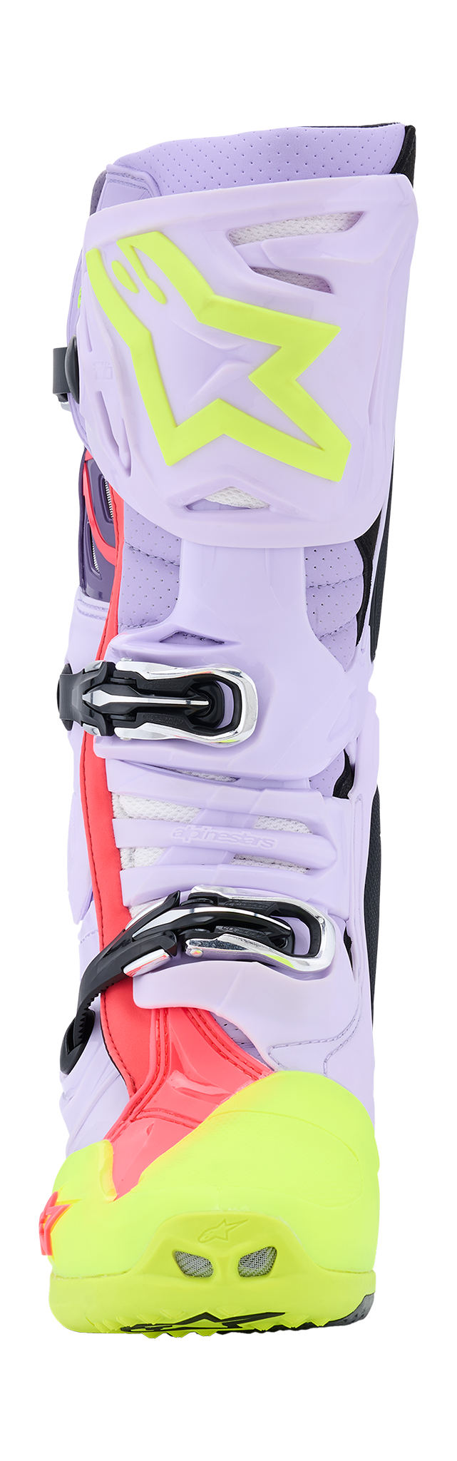 Alpinestars Crosslaarzen Tech 10 Supervented - Paars/ Fluo Geel / Diva / Roze