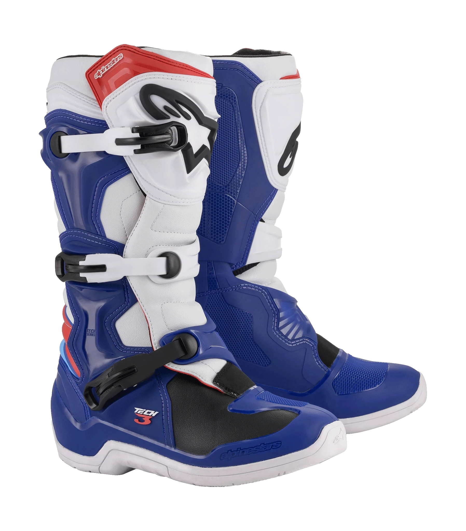 Alpinestars Crosslaarzen Tech 3 - Blauw / Wit / Rood