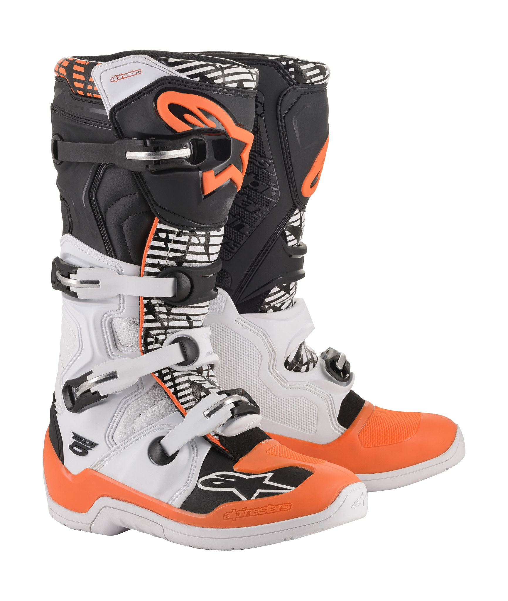 Alpinestars Crosslaarzen Tech 5 - Wit / Zwart / Fluo Oranje