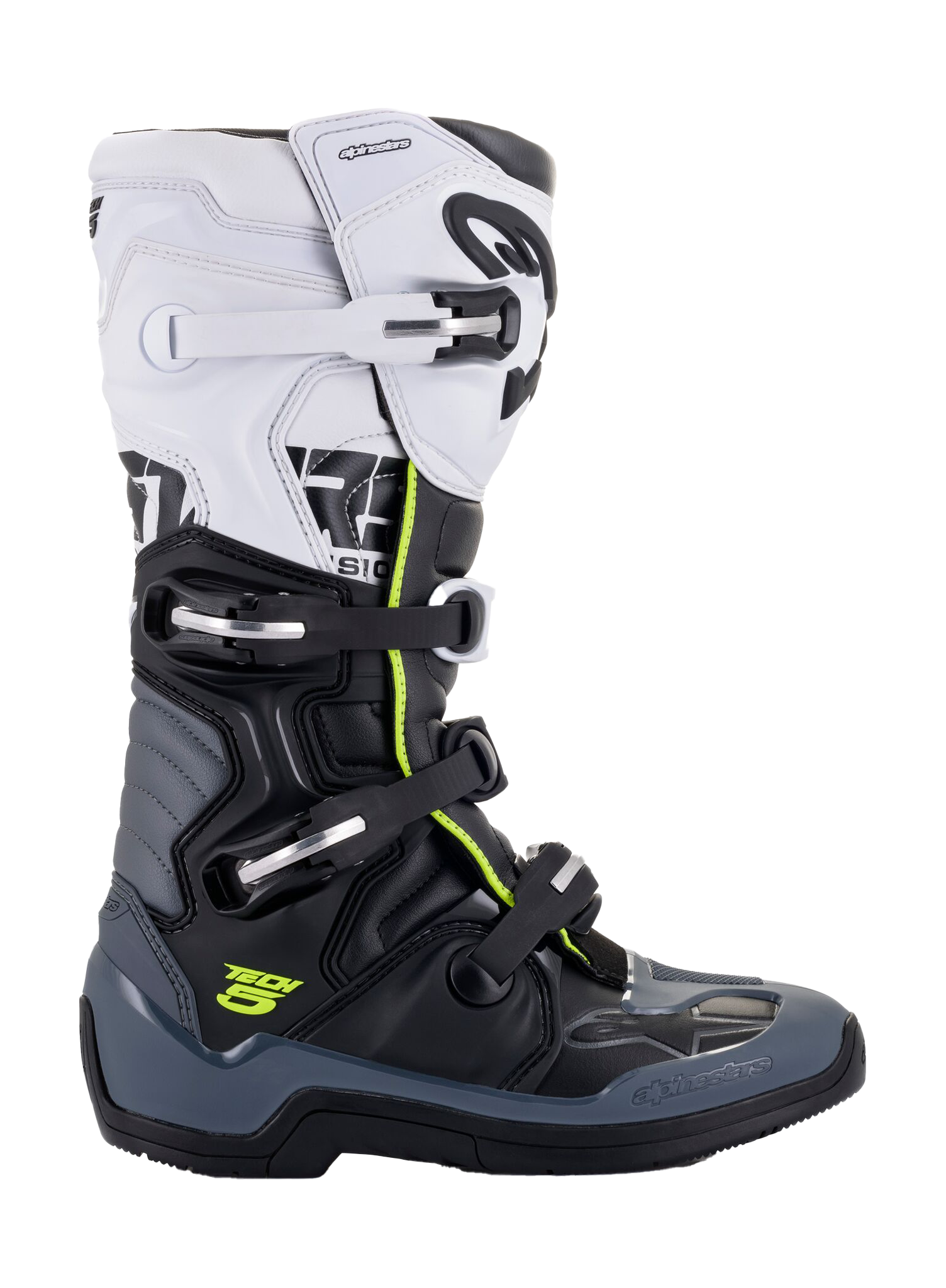 Alpinestars Crosslaarzen Tech 5 - Zwart / Donker Grijs / Wit