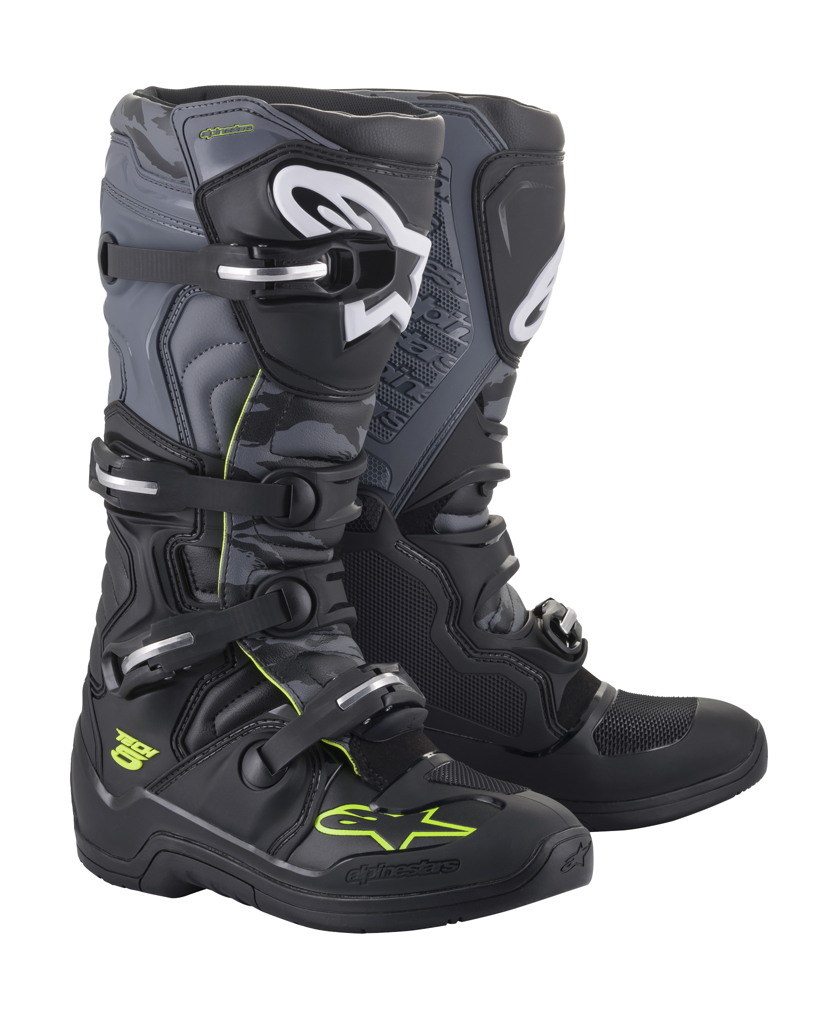 Alpinestars Crosslaarzen Tech 5 - Zwart / Grijs / Fluo Geel