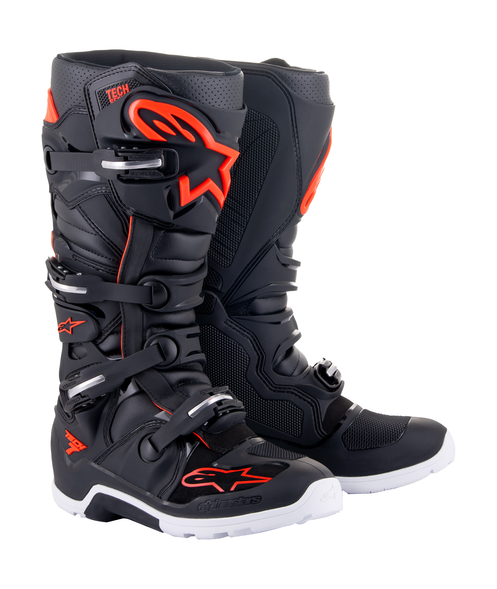 Alpinestars Crosslaarzen Tech 7 Enduro - Zwart / Fluo Rood