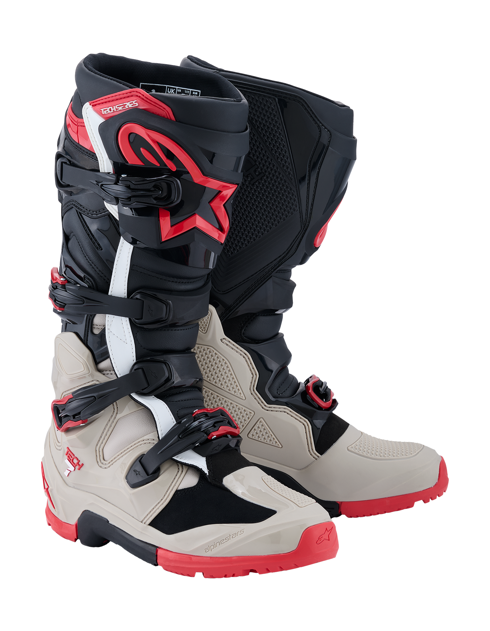 Alpinestars Crosslaarzen Tech 7 Enduro - Zwart / Licht Grijs / Rood