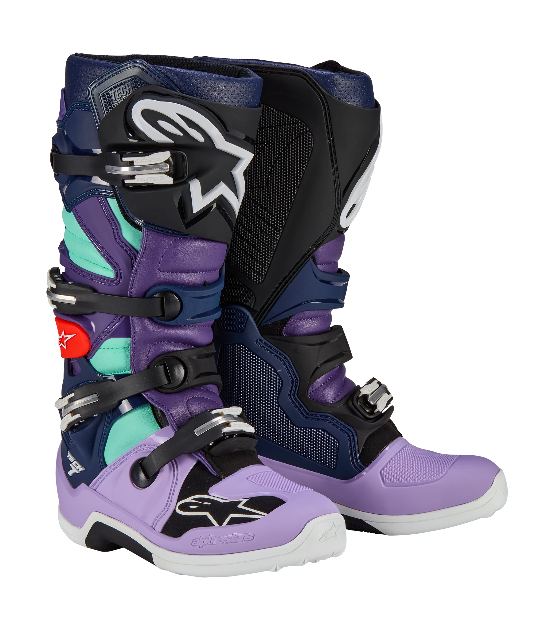 Alpinestars Crosslaarzen Tech 7 LE Imperial - Paars / Blauw / Zwart