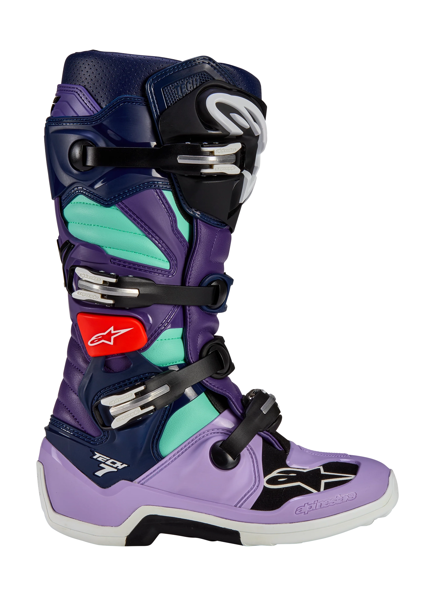 Alpinestars Crosslaarzen Tech 7 LE Imperial - Paars / Blauw / Zwart