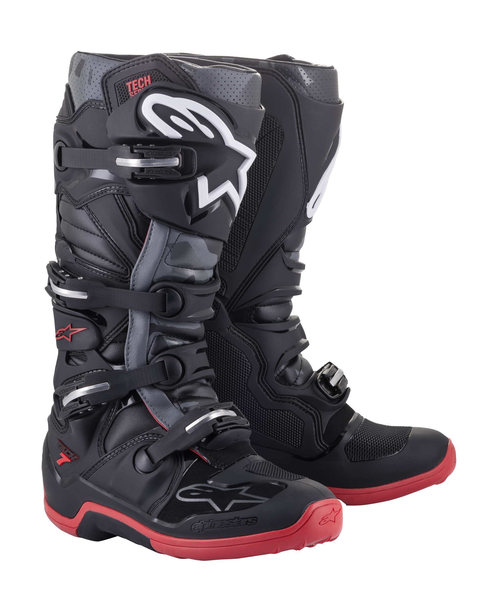 Alpinestars Crosslaarzen Tech 7 v14 - Zwart / Grijs / Rood