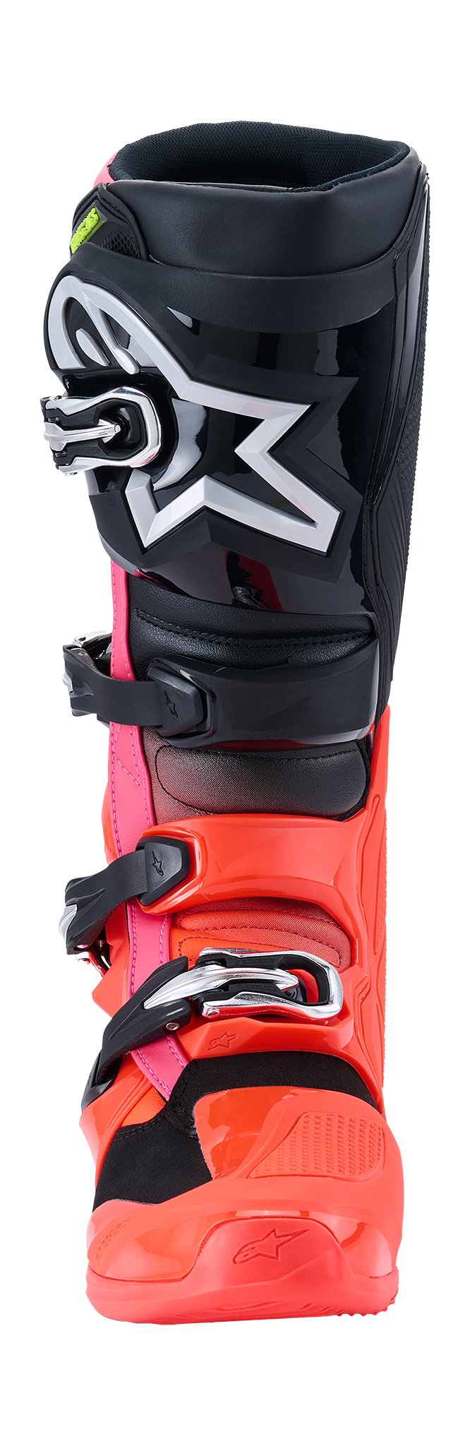 Alpinestars Crosslaarzen Tech 7 - Zwart / Fluo Rood / Fluo Roze