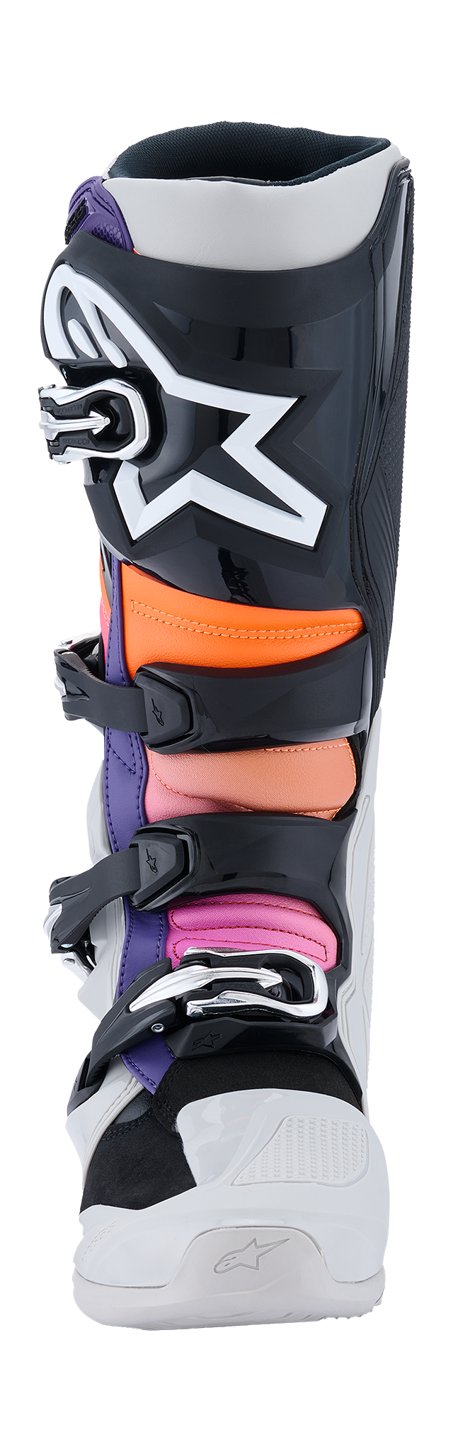 Alpinestars Crosslaarzen Tech 7 - Zwart / Licht Grijs / Fluo Oranje / Magenta