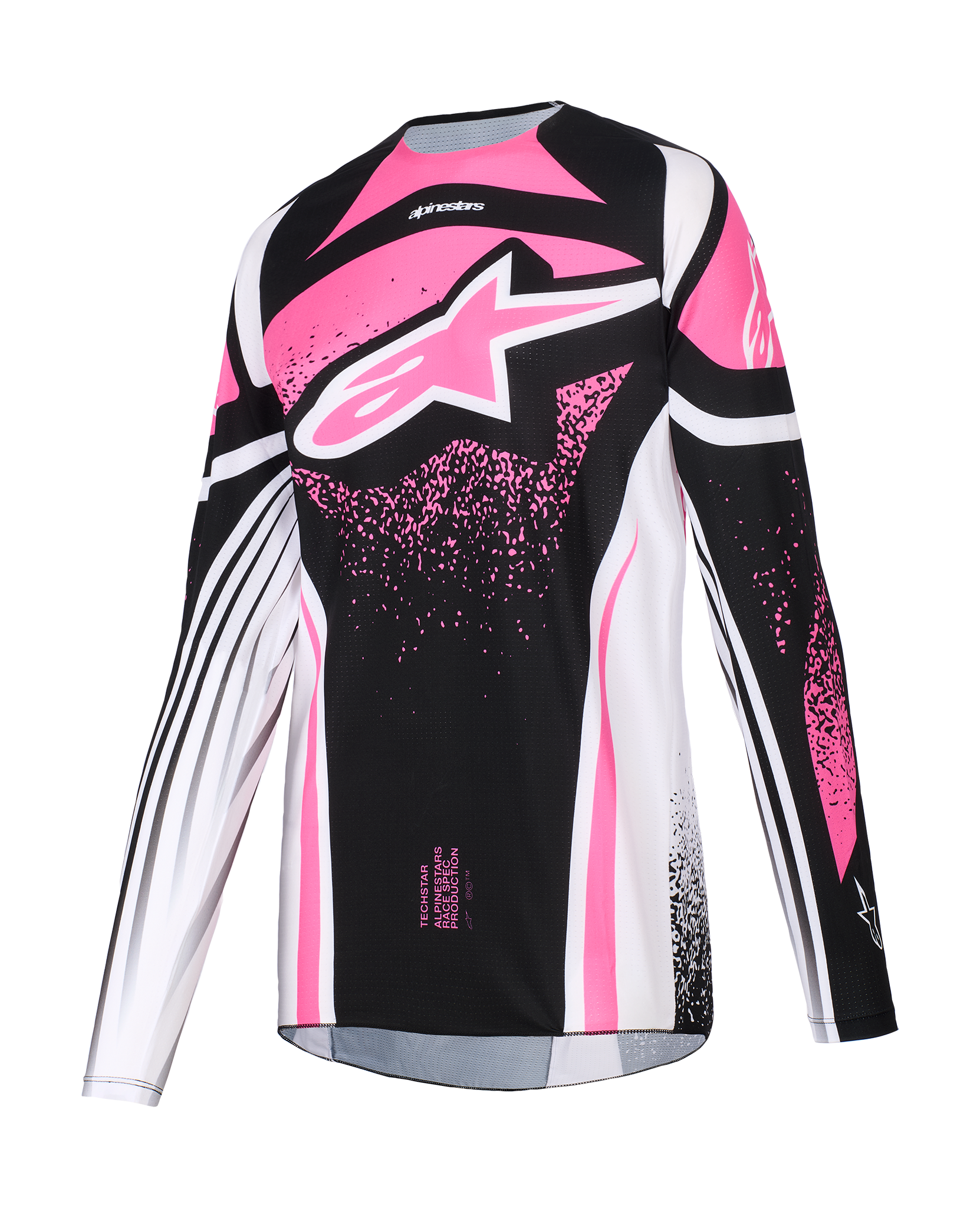 Alpinestars Dames Cross Shirt 2026 Techstar Nomur - Zwart / Wit / Fuchsia
