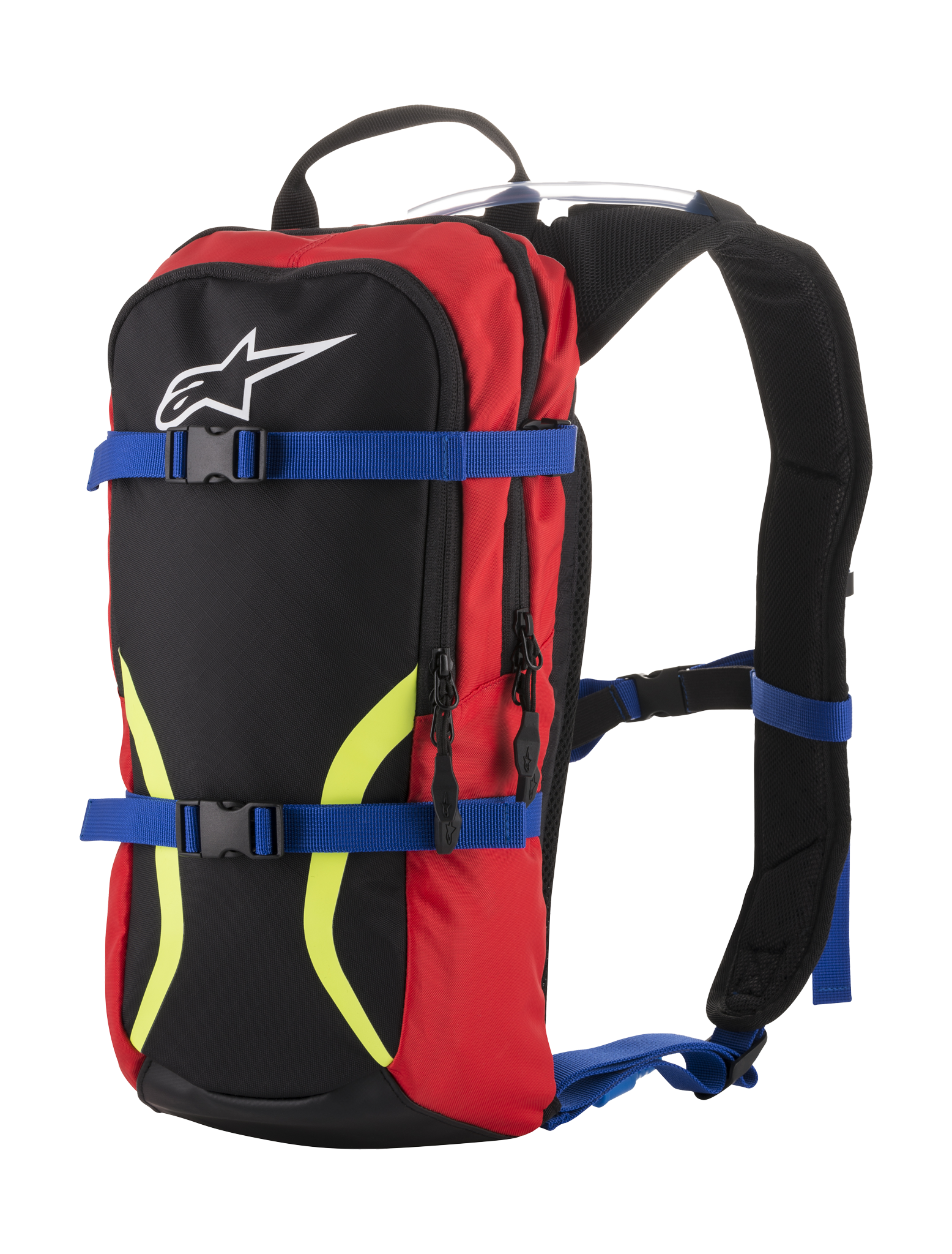 Alpinestars Drinkrugzak Iguana Hydration - Zwart / Blauw / Rood / Geel Fluo - 6 L + 1,5 L