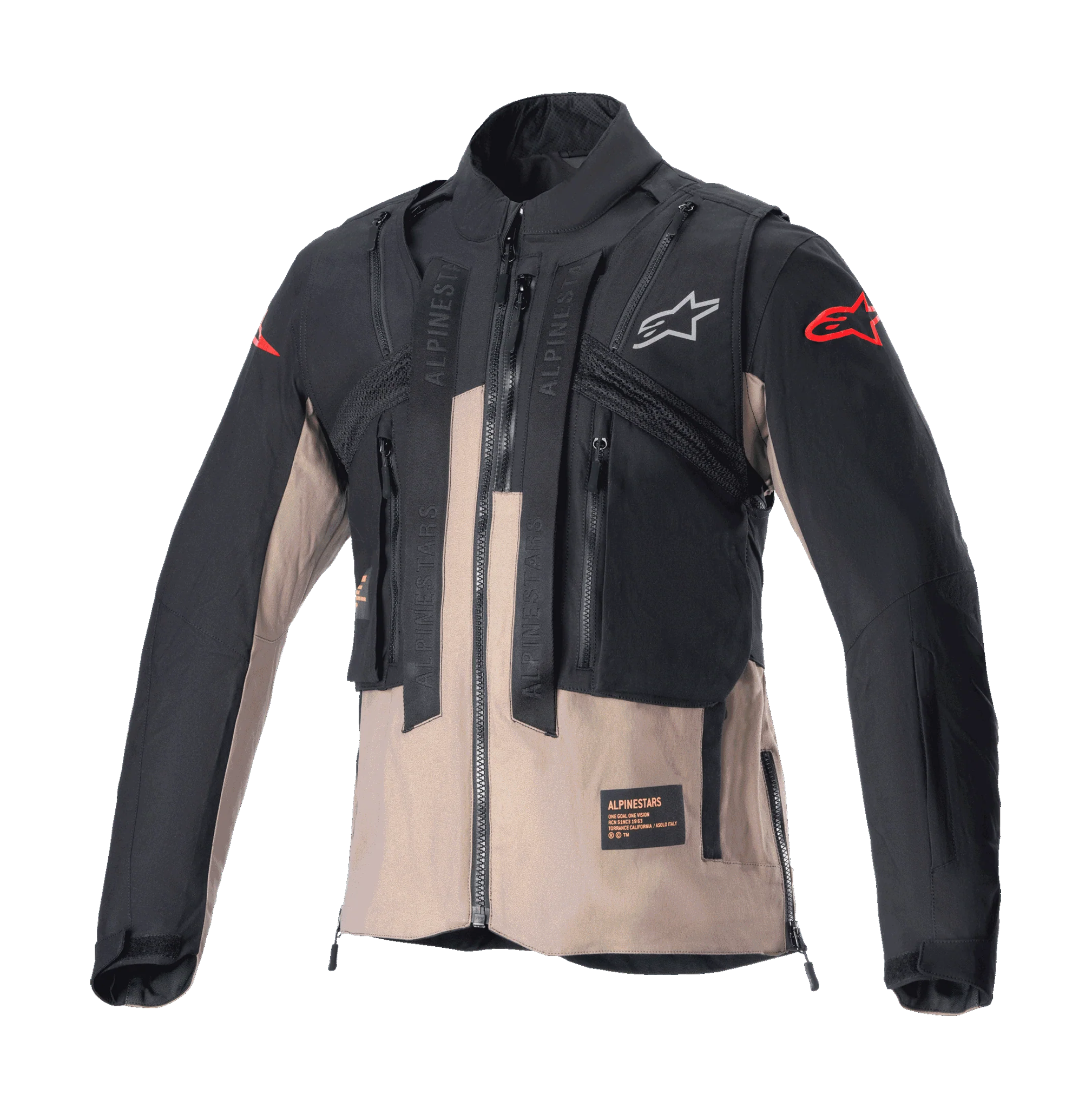 Alpinestars Enduro Jas Techdura - Zwart / Falcon / Bruin
