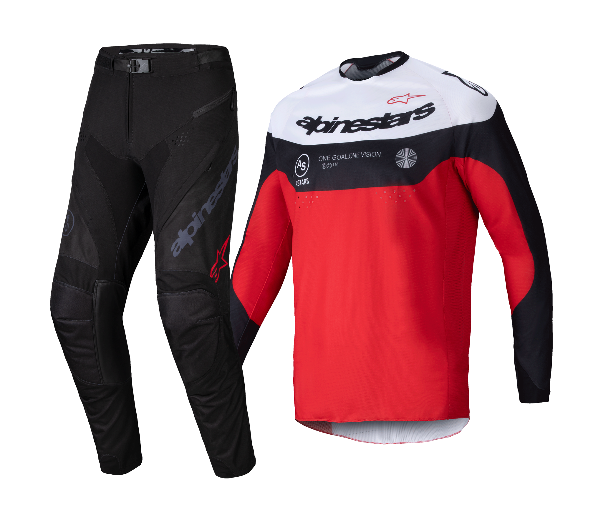 Alpinestars Enduro Kleding Pro-Dura - Zwart / Rood / Wit / Blauw