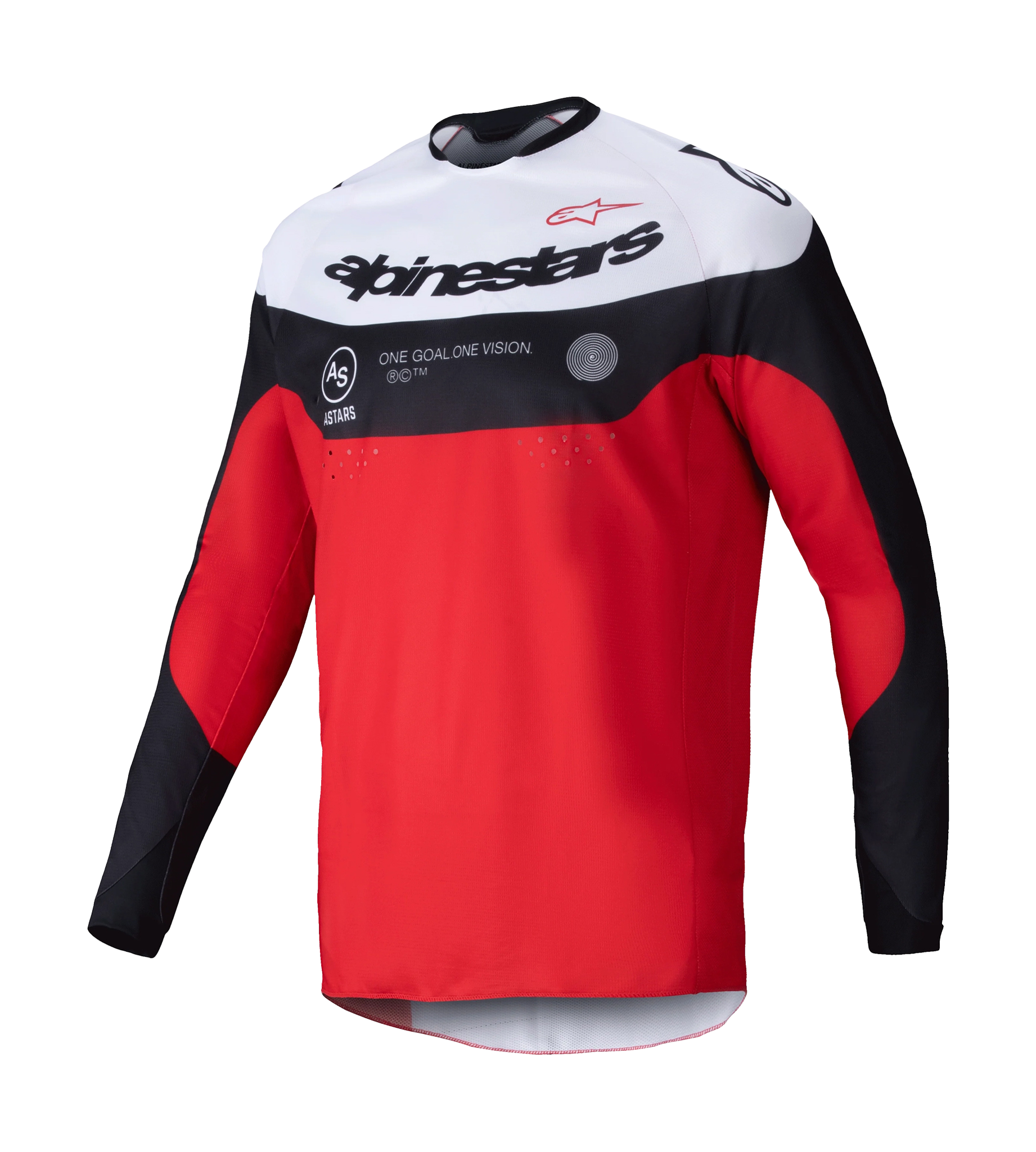 Alpinestars Enduro Shirt Pro-Dura - Zwart / Rood / Wit / Blauw