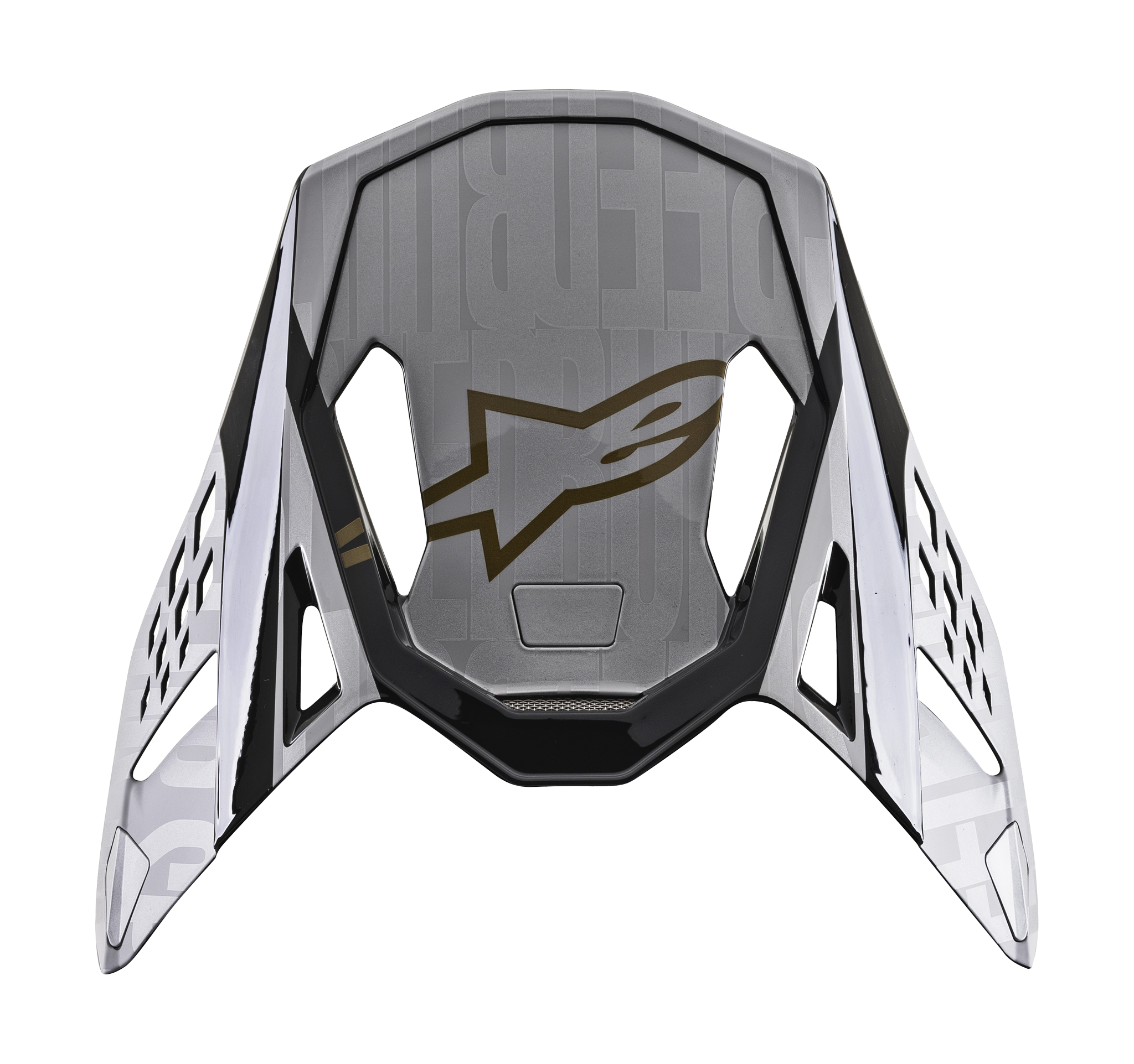 Alpinestars Helmklep S-M10 22.05 Alloy - Zilver / Carbon Zwart / Goud