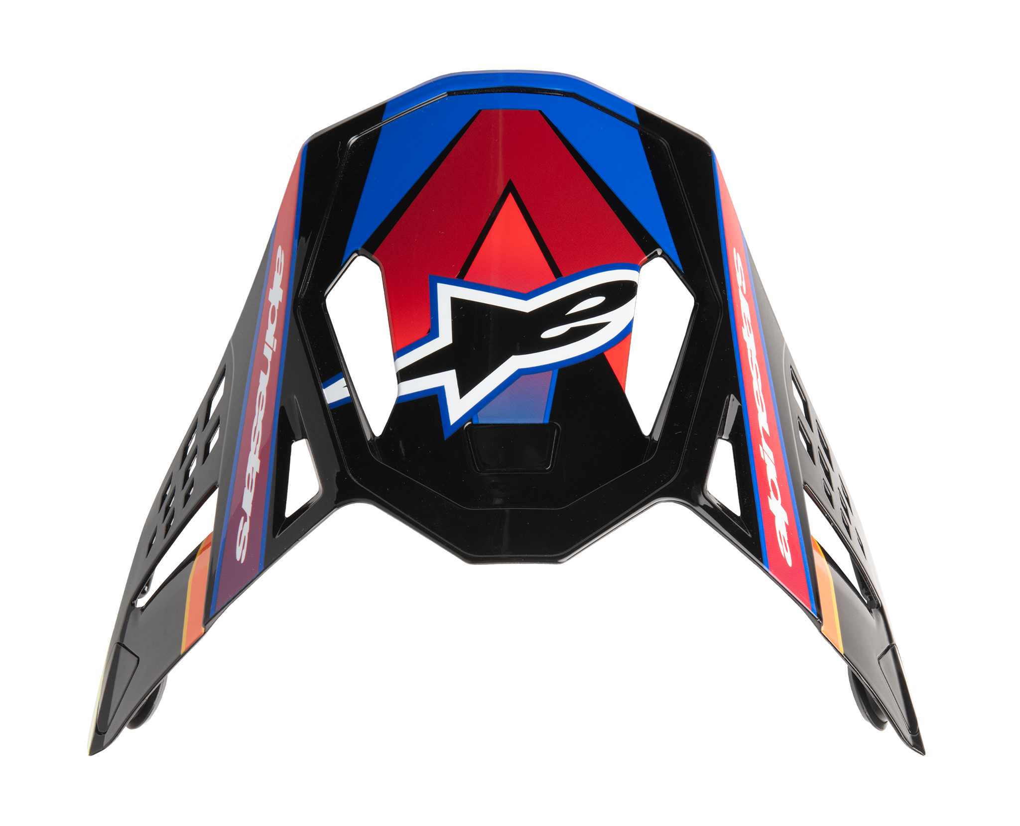 Alpinestars Helmklep S-M10 Era - Blauw / Rood / Fluo Geel