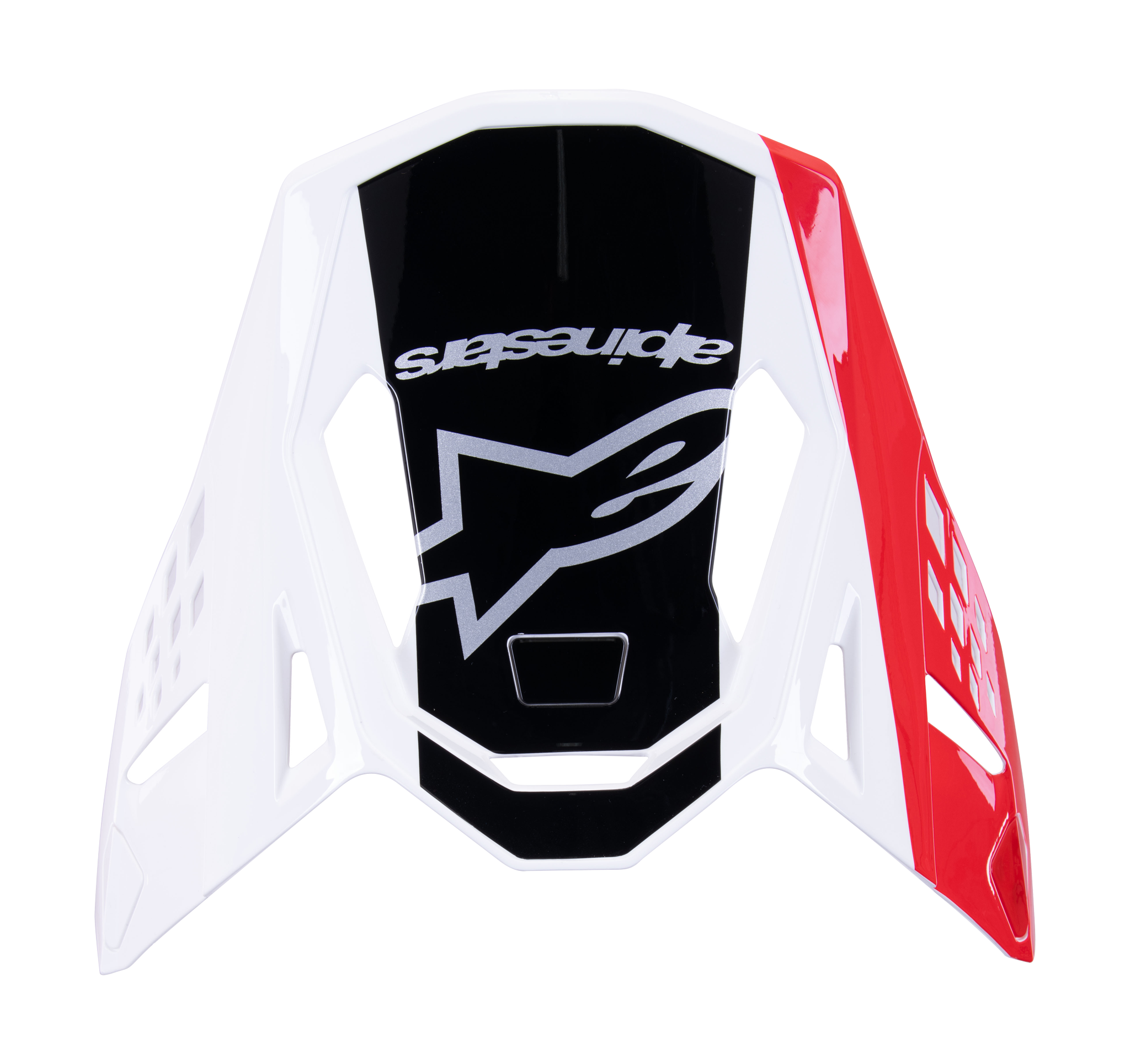 Alpinestars Helmklep S-M10 Unite - Glans Rood / Wit