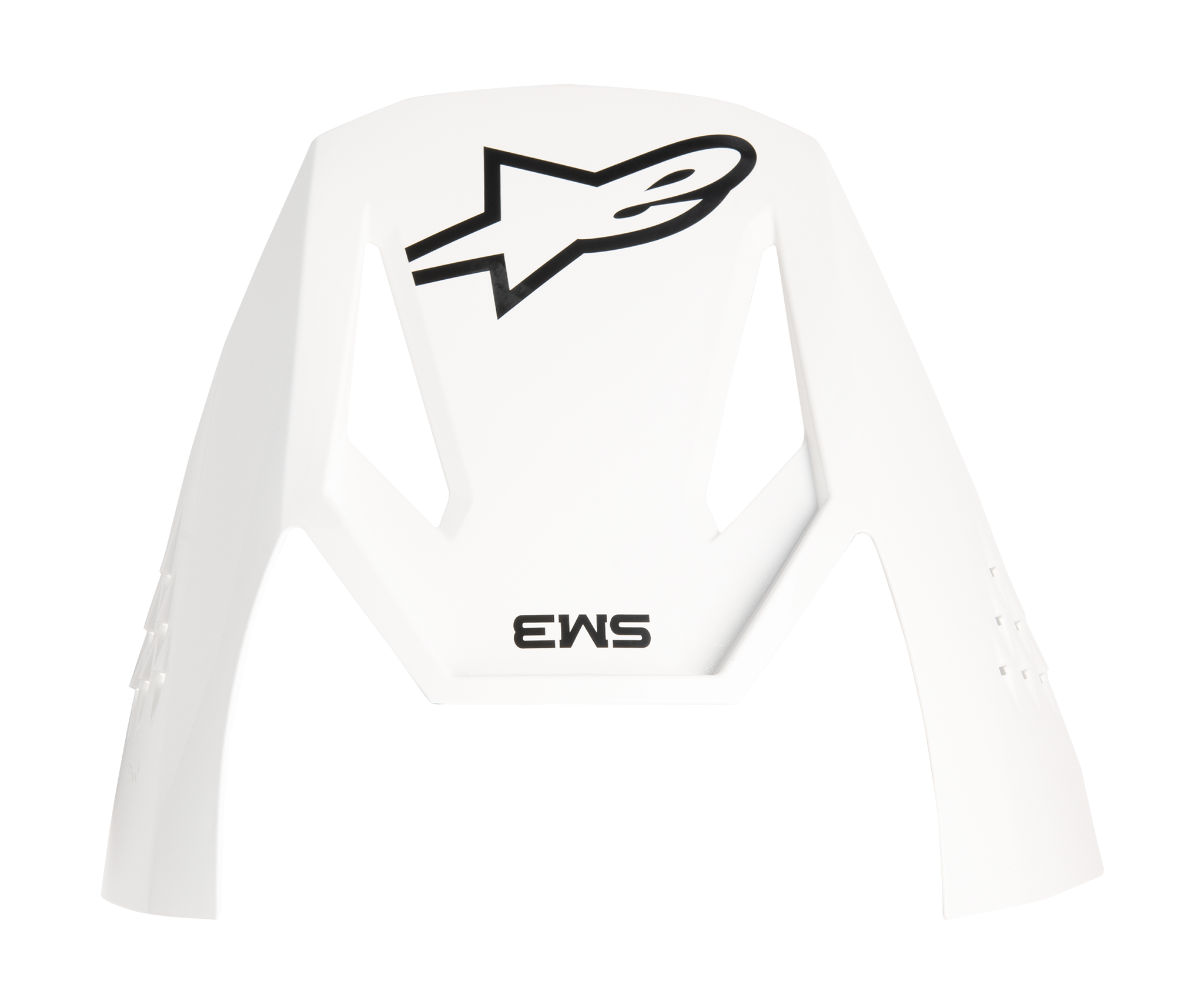 Alpinestars Helmklep S-M3 Solid - Glans Wit