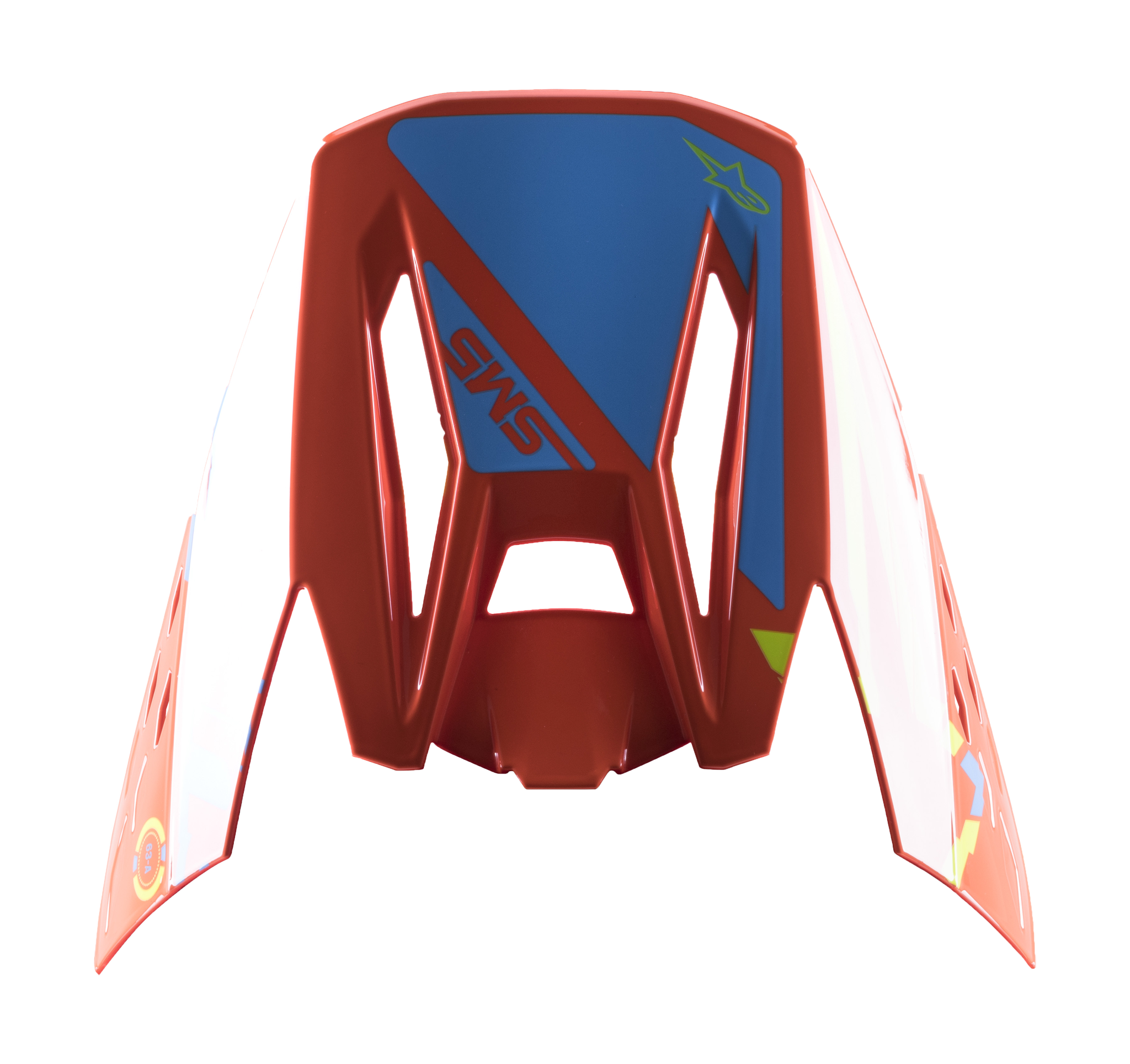 Alpinestars Helmklep S-M5 22.05 Action - Fluo Oranje / Cyan / Fluo Geel