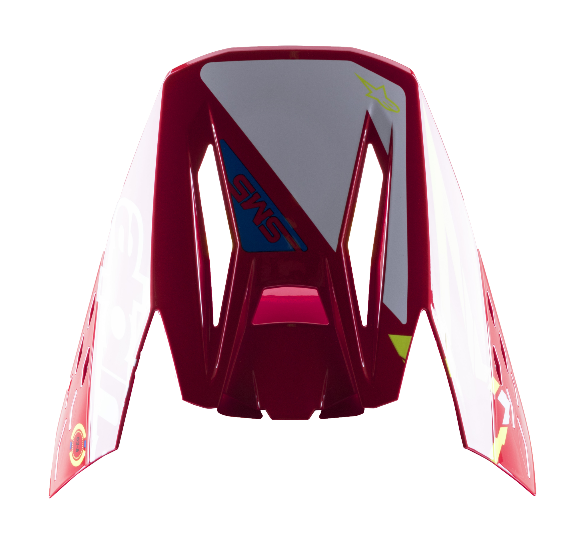 Alpinestars Helmklep S-M5 22.05 Action - Rood / Wit / Fluo Geel