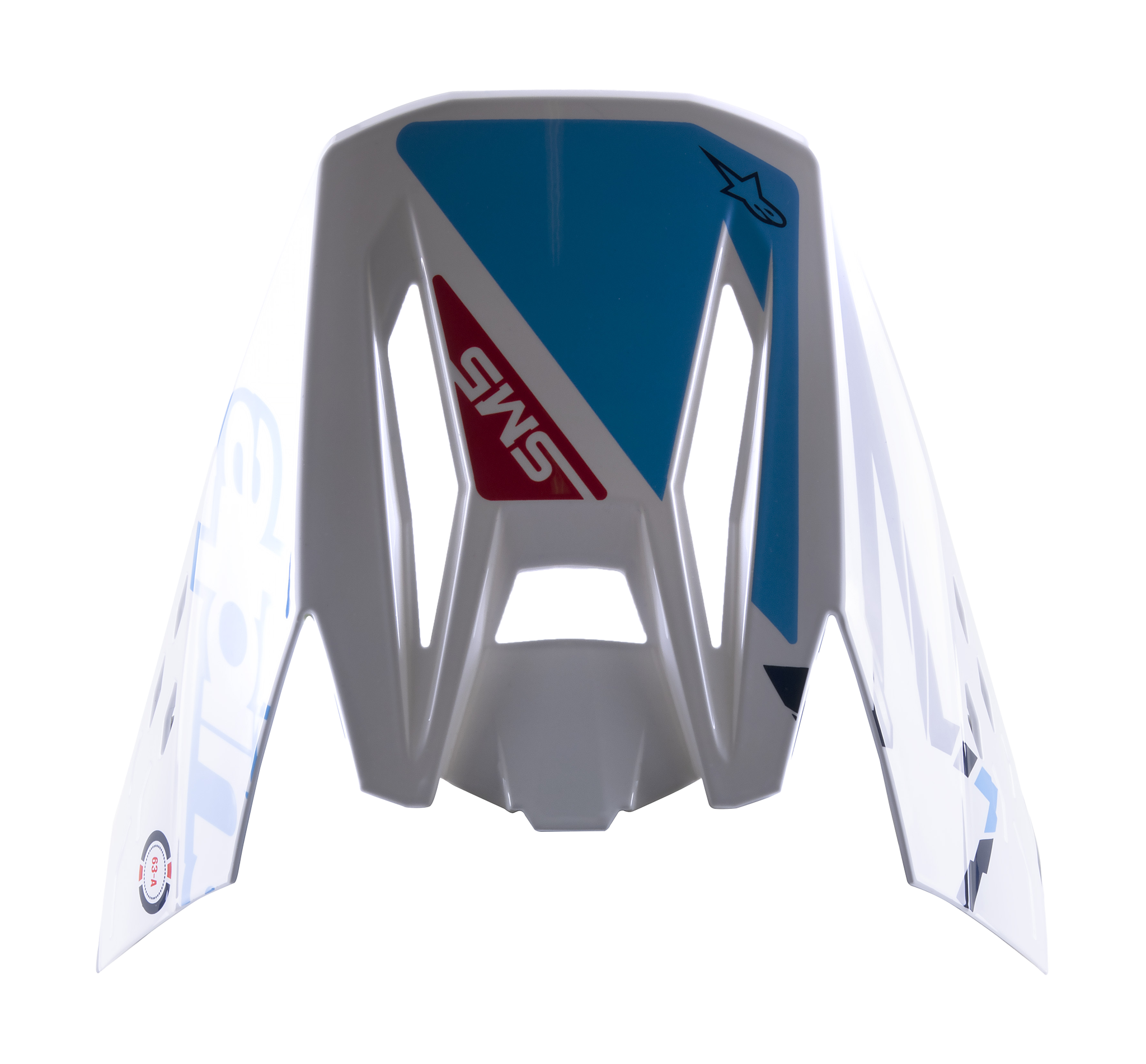 Alpinestars Helmklep S-M5 22.05 Action - Wit / Cyan / Donker Blauw