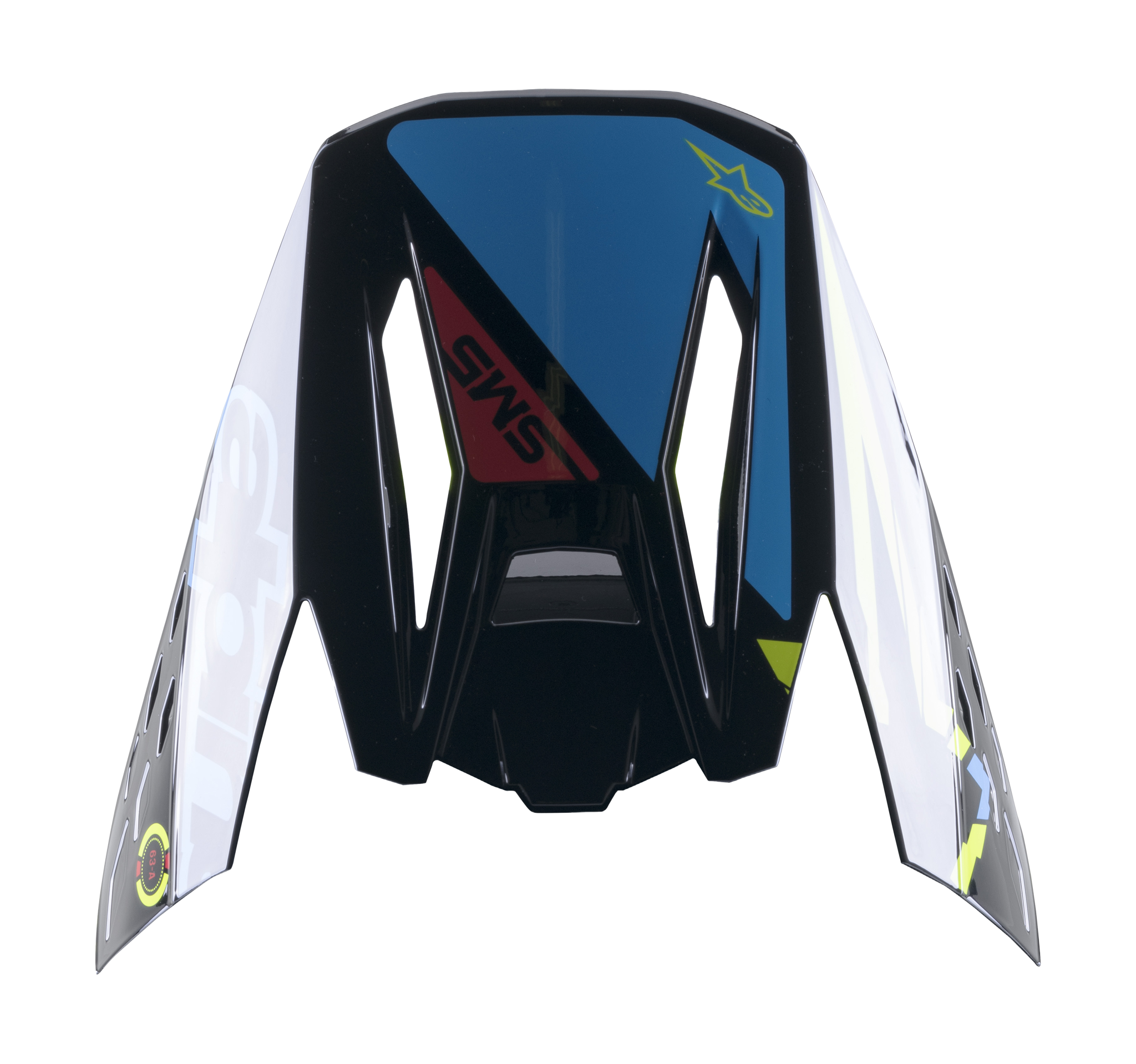 Alpinestars Helmklep S-M5 22.05 Action - Zwart / Cyan / Fluo Geel