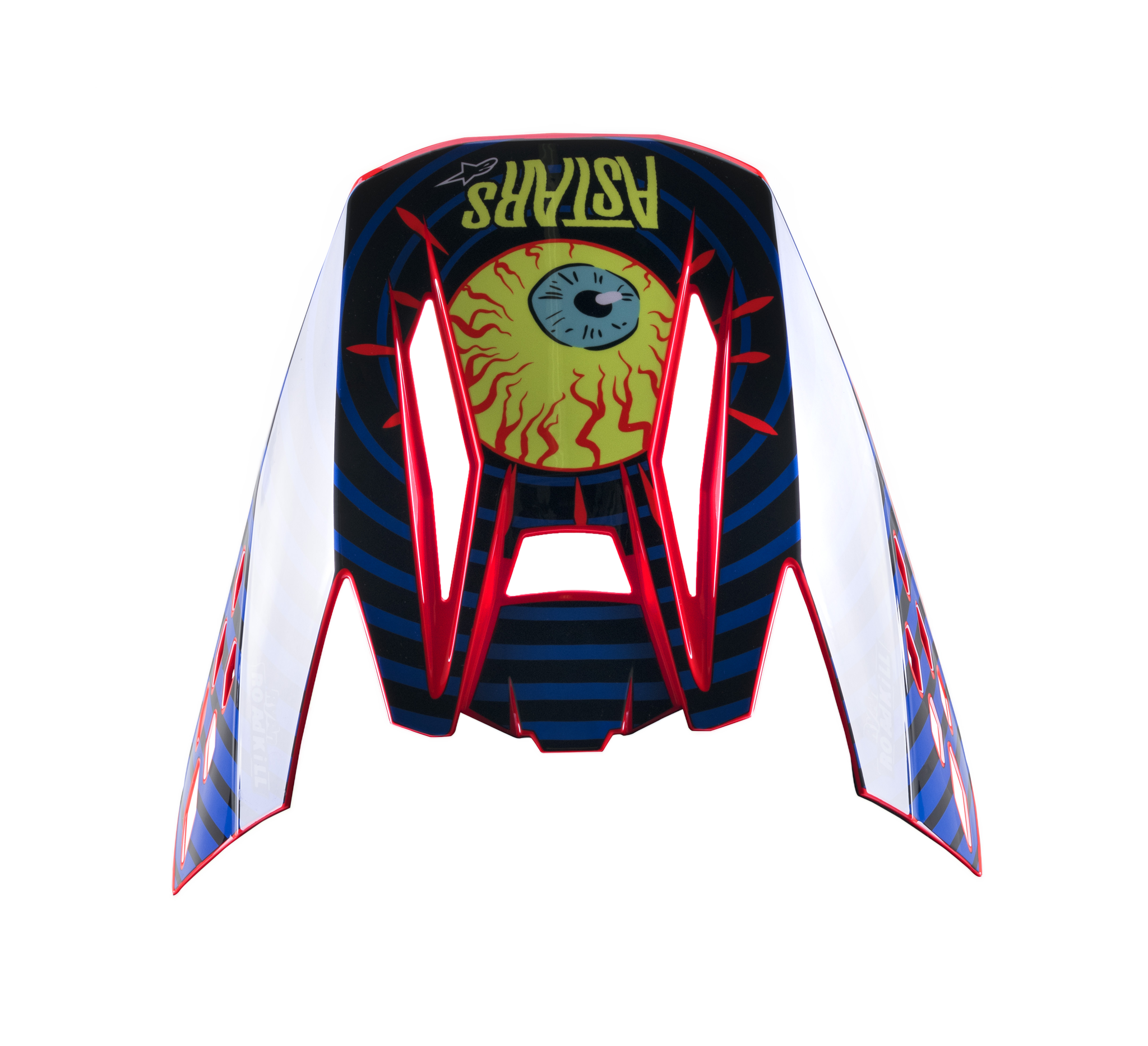 Alpinestars Helmklep S-M5 22.05 Solar Flare - Zwart / Blauw / Fluo Rood