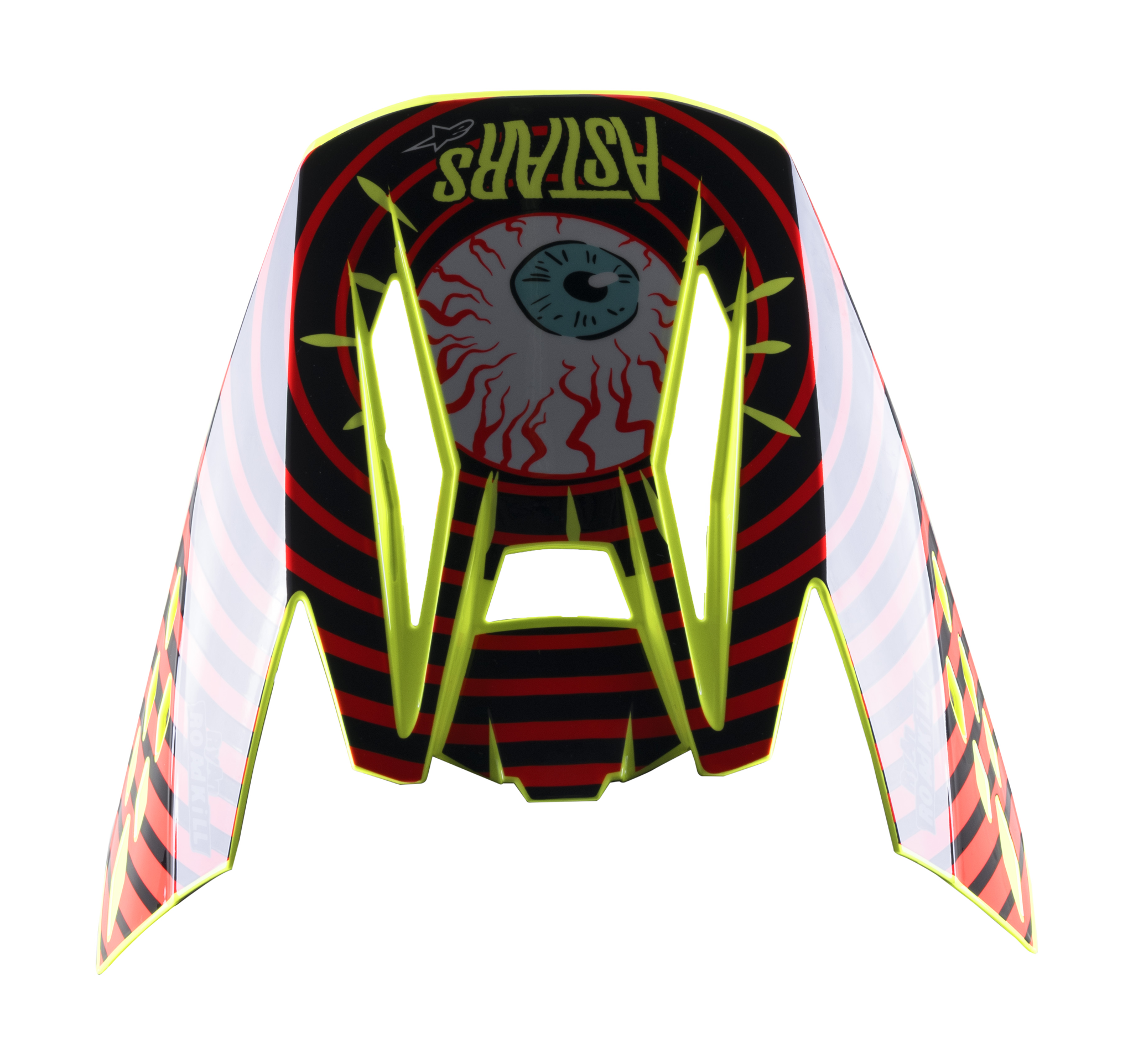 Alpinestars Helmklep S-M5 22.05 Solar Flare - Zwart / Rood / Fluo Geel