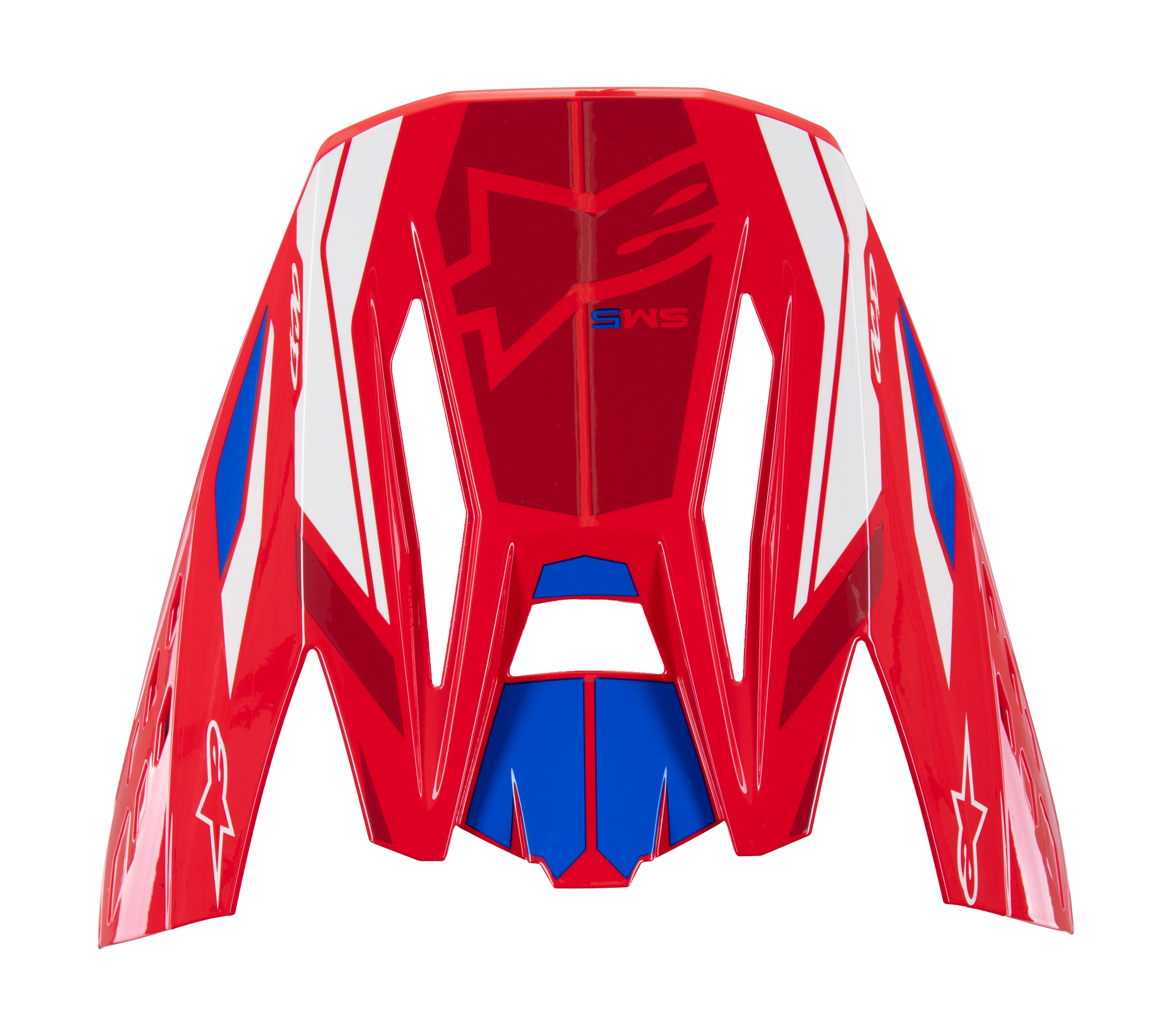 Alpinestars Helmklep S-M5 Action 2 - Glans Rood / Blauw