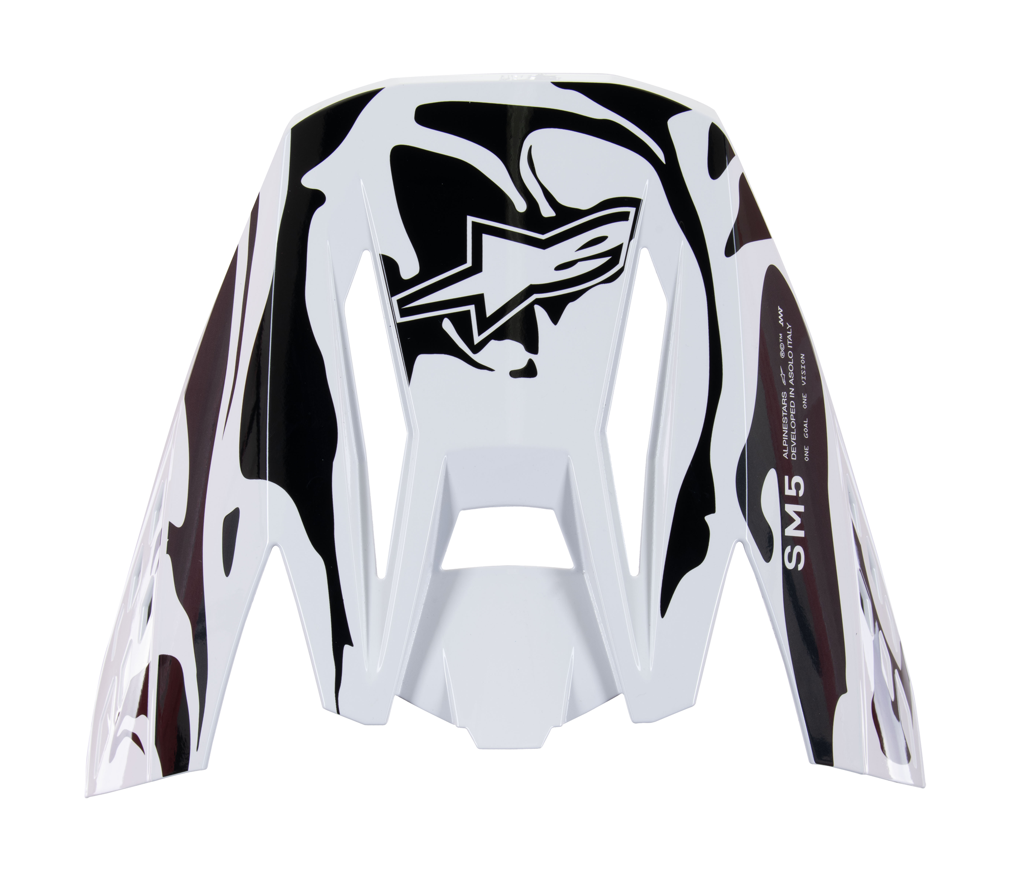 Alpinestars Helmklep S-M5 Mineral - Glans Cool Grijs / Donker Grijs