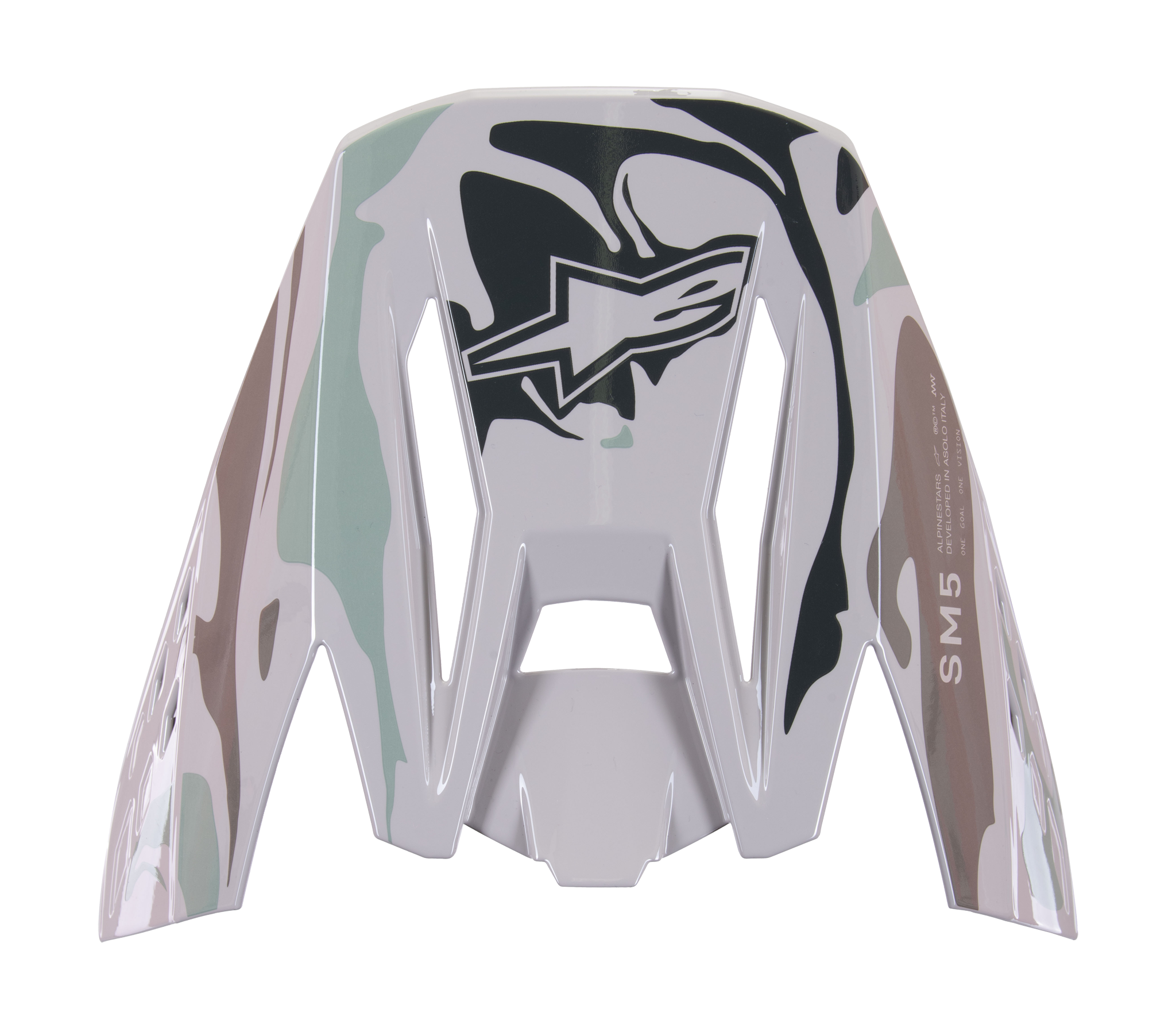 Alpinestars Helmklep S-M5 Mineral - Glans Grijs / Groen