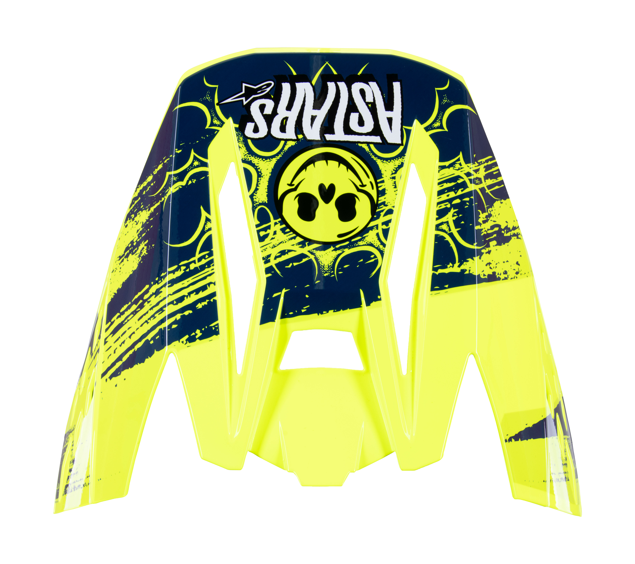Alpinestars Helmklep S-M5 Rash - Glans Donker Navy / Fluo Geel