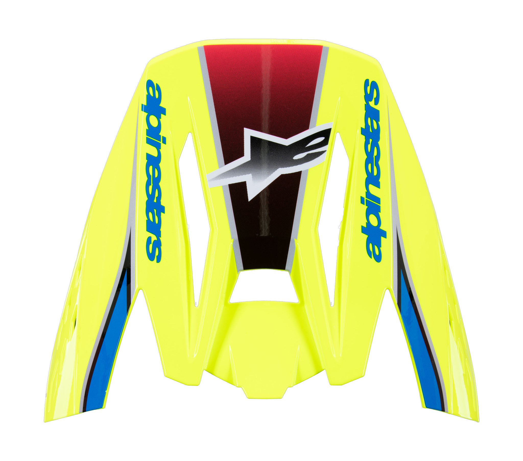 Alpinestars Helmklep S-M5 Sail - Glans Fluo Geel / Blauw / Zilver