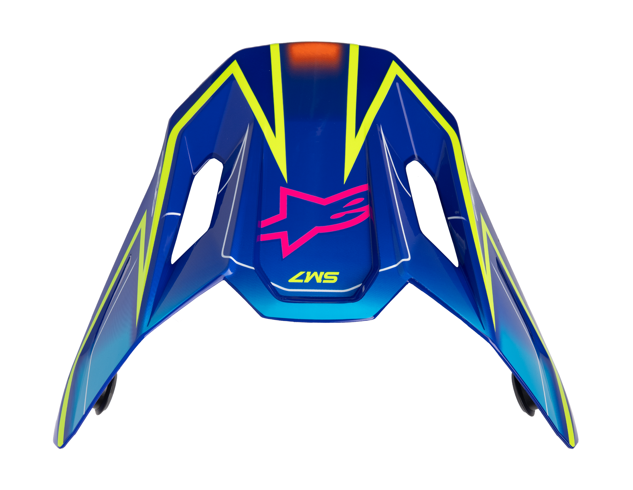 Alpinestars Helmklep S-M7 Cast - Blauw / Roze / Fluo Geel