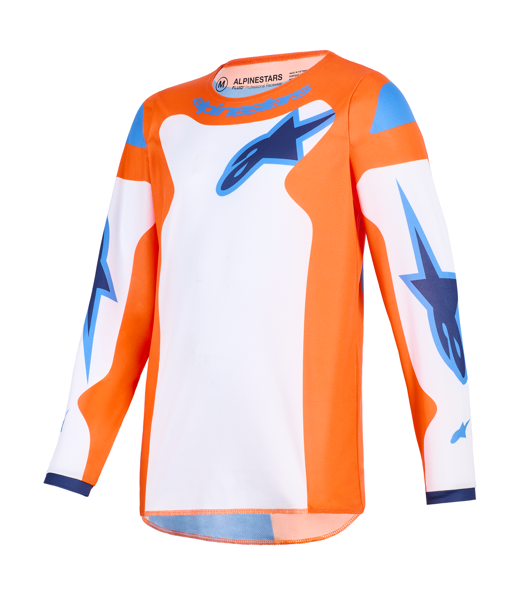 Alpinestars Kinder Cross Shirt 2026 Fluid Grid - Oranje / Ucla / Blauw