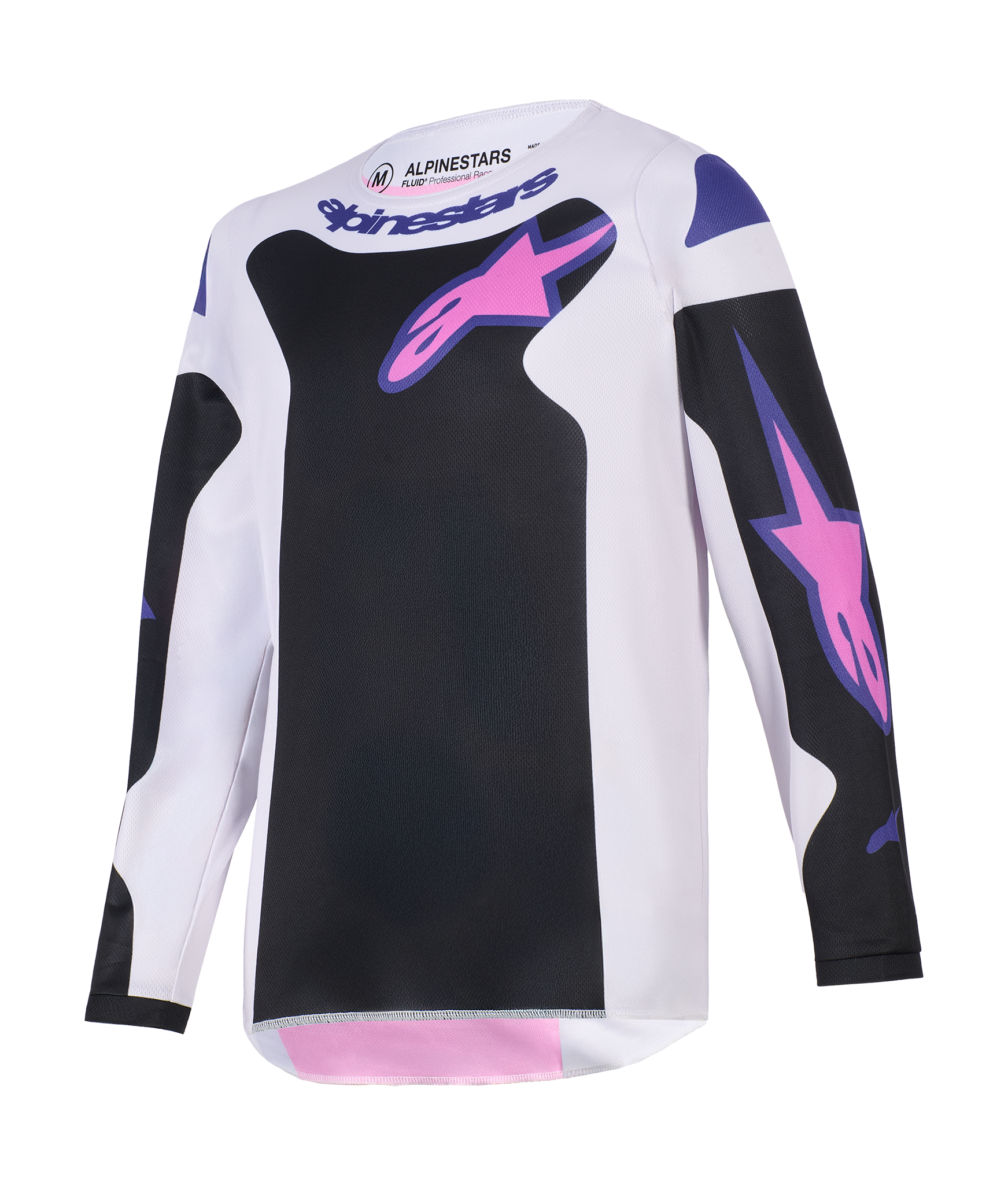 Alpinestars Kinder Crosskleding 2026 Fluid Grid - Zwart / Licht Grijs / Paars