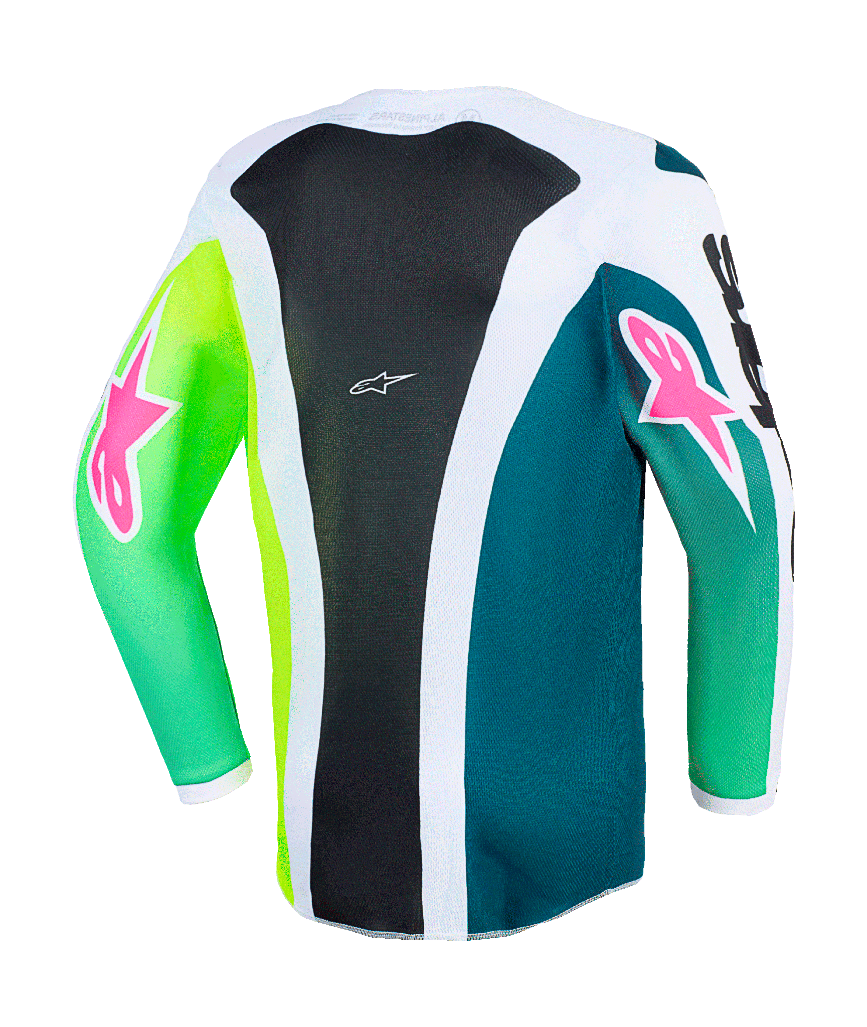 Alpinestars Kinder Cross Shirt 2026 Fluid Portl - Groen / Wit / Zwart