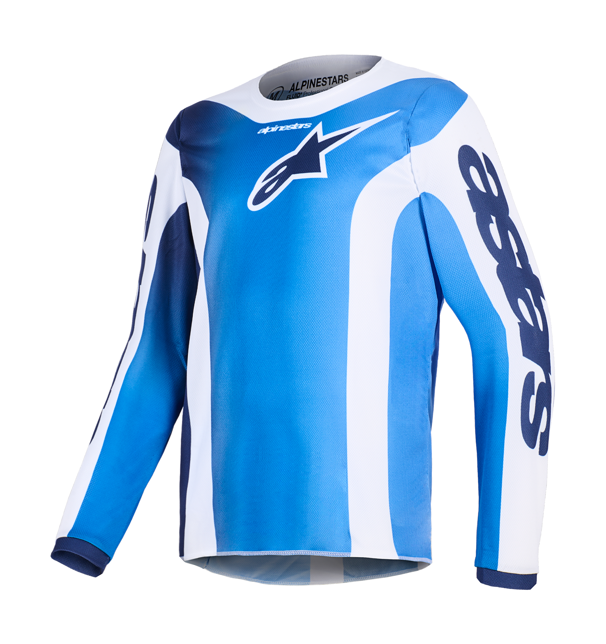Alpinestars Kinder Cross Shirt 2026 Fluid Portl - Ucla / Blauw / Wit