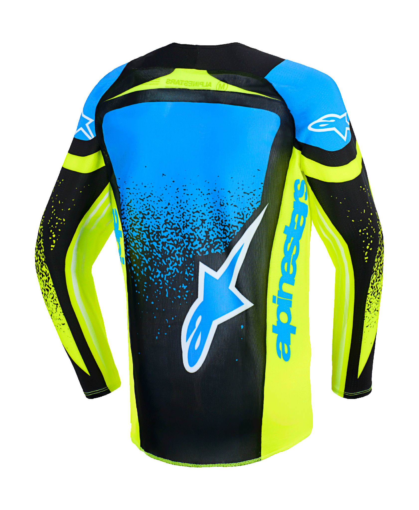 Alpinestars Kinder Cross Shirt 2026 Supertech Nomur - Donker Navy / Fluo Geel / Ucla / Blauw