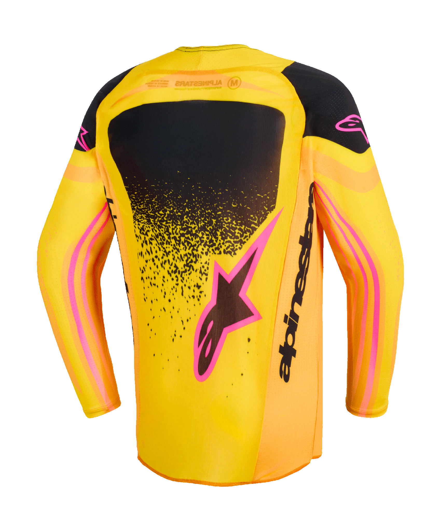 Alpinestars Kinder Cross Shirt 2026 Supertech Nomur - Oranje / Geel / Roze