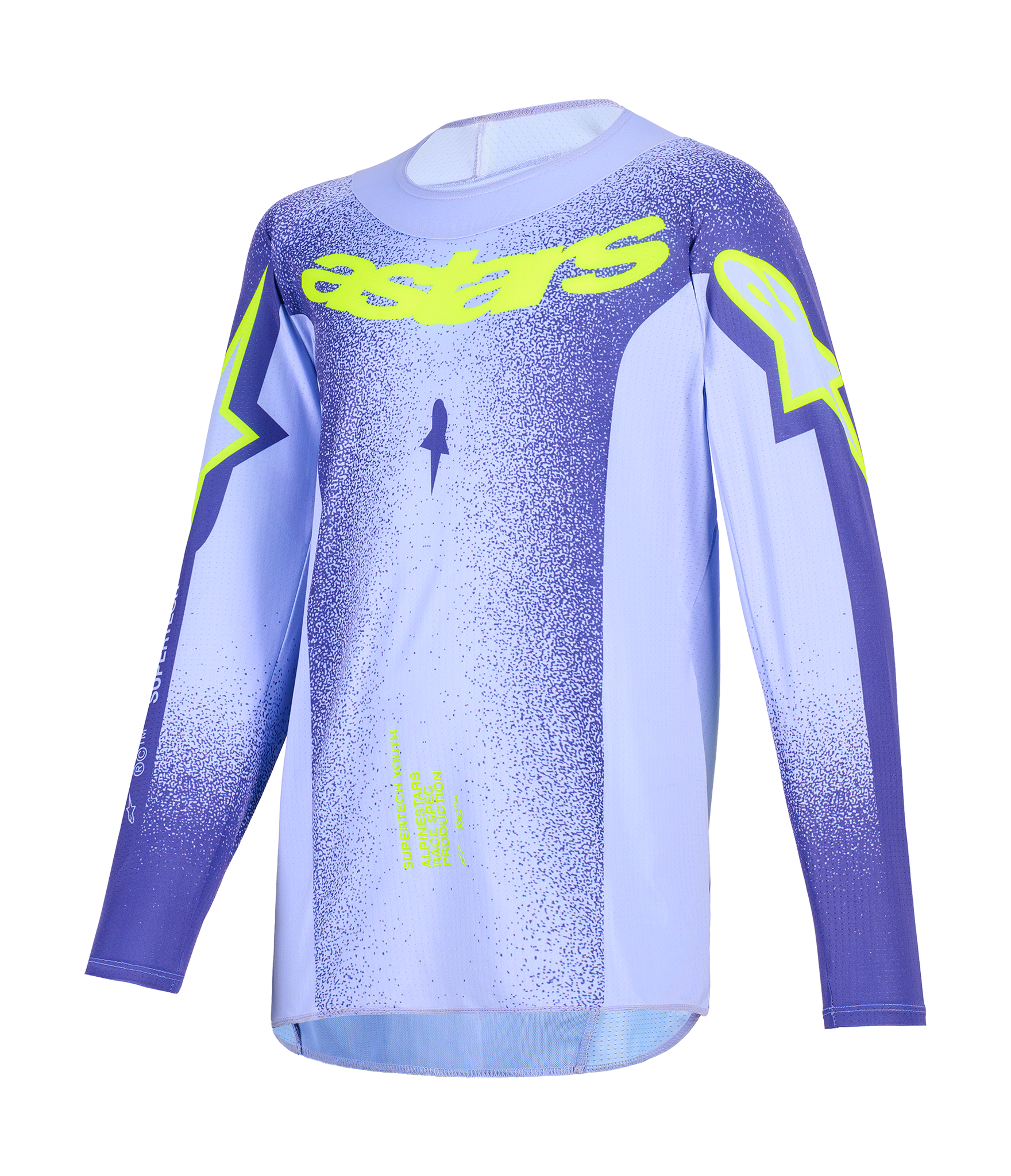 Alpinestars Kinder Crosskleding 2026 Supertech Scenz - Paars / Fluo Geel