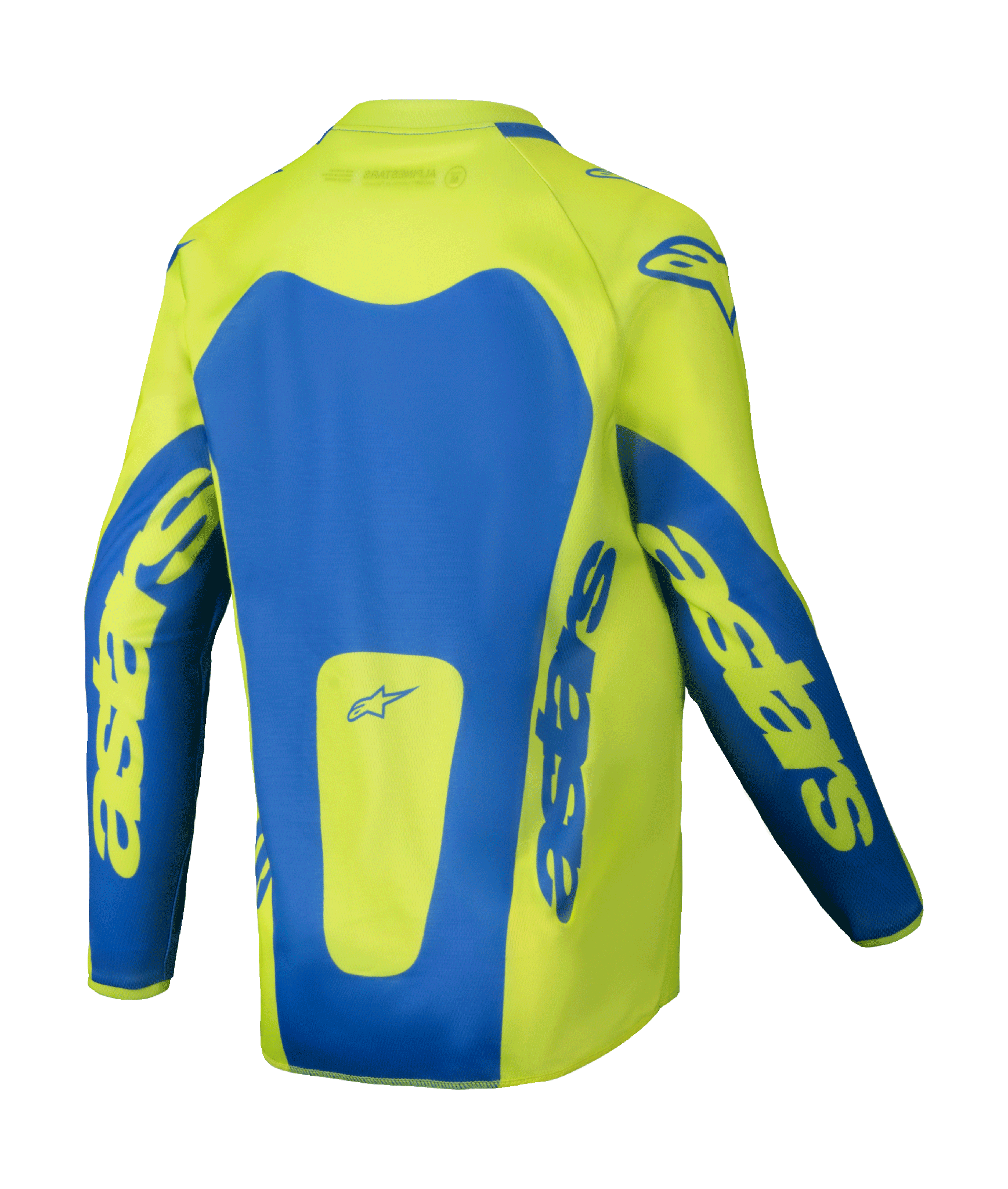 Alpinestars Kinder Cross Shirt Racer Veil - Fluo Geel / Blauw