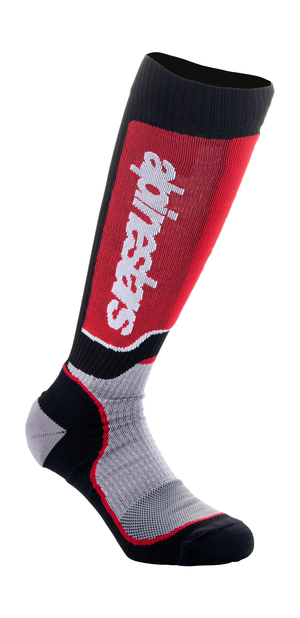 Alpinestars Kinder Cross Sokken MX PLUS - Zwart / Grijs / Rood