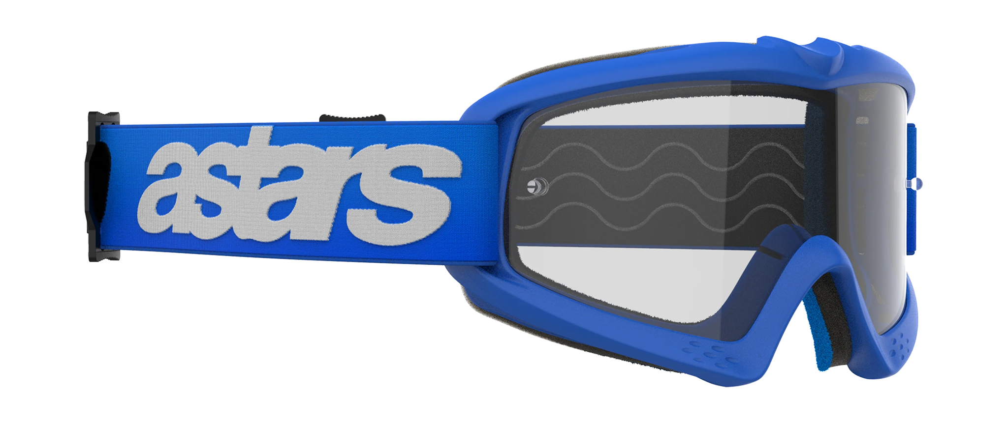 Alpinestars Kinder Crossbril Vision Blaze - Blauw - Clear Lens