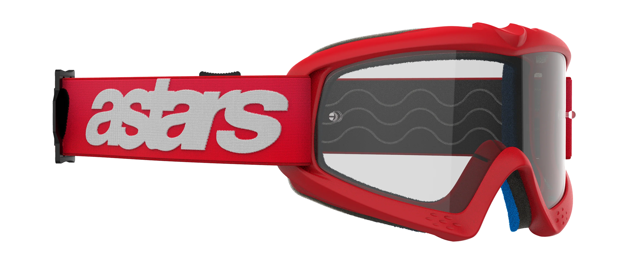 Alpinestars Kinder Crossbril Vision Blaze - Rood - Clear Lens