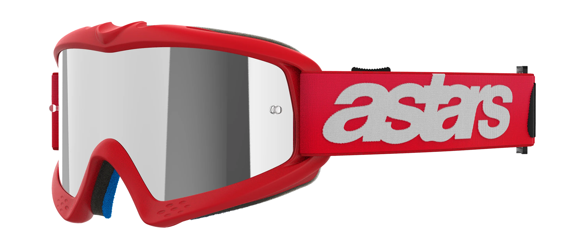 Alpinestars Kinder Crossbril Vision Blaze - Rood - Spiegel Zilver Lens