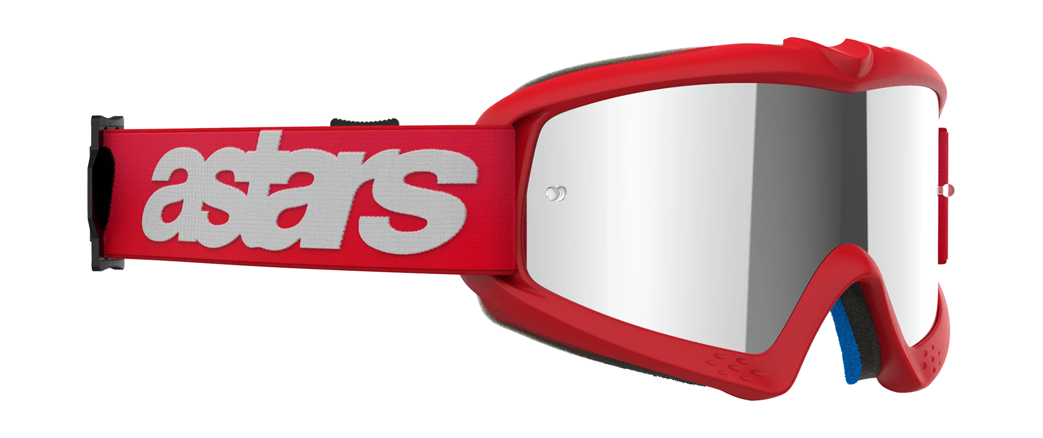 Alpinestars Kinder Crossbril Vision Blaze - Rood - Spiegel Zilver Lens