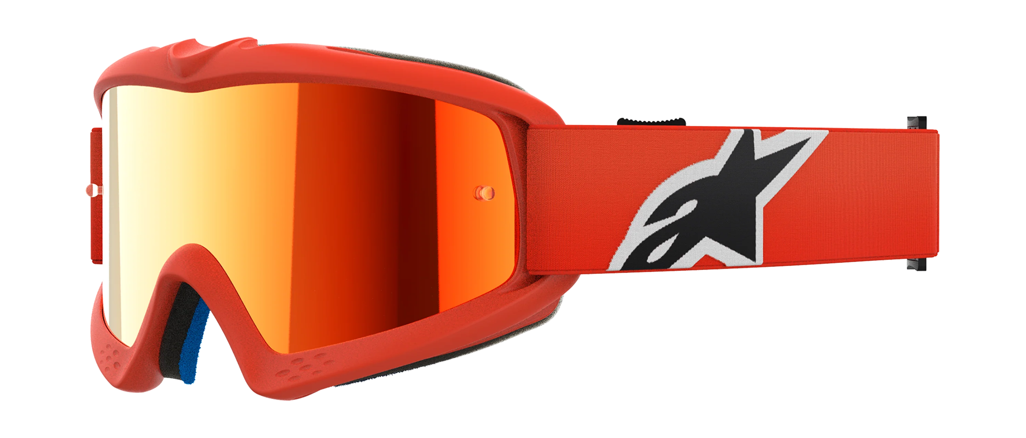 Alpinestars Kinder Crossbril Vision Corp - Oranje - Spiegel Rood Lens