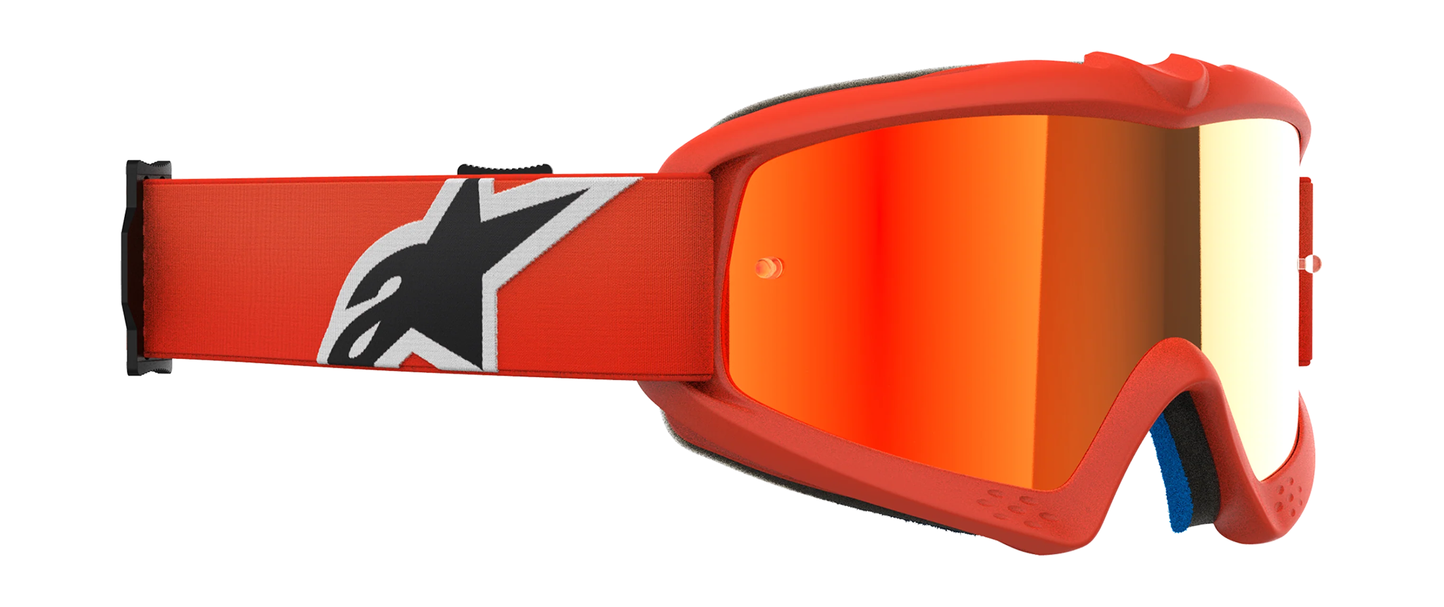 Alpinestars Kinder Crossbril Vision Corp - Oranje - Spiegel Rood Lens